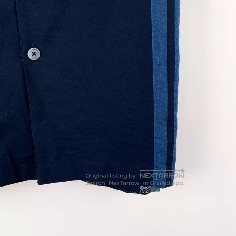 Loewe Loewe Navy blue striped logo embroidered pieced cotton but Size US S / EU 44-46 / 1 - 5 Thumbnail