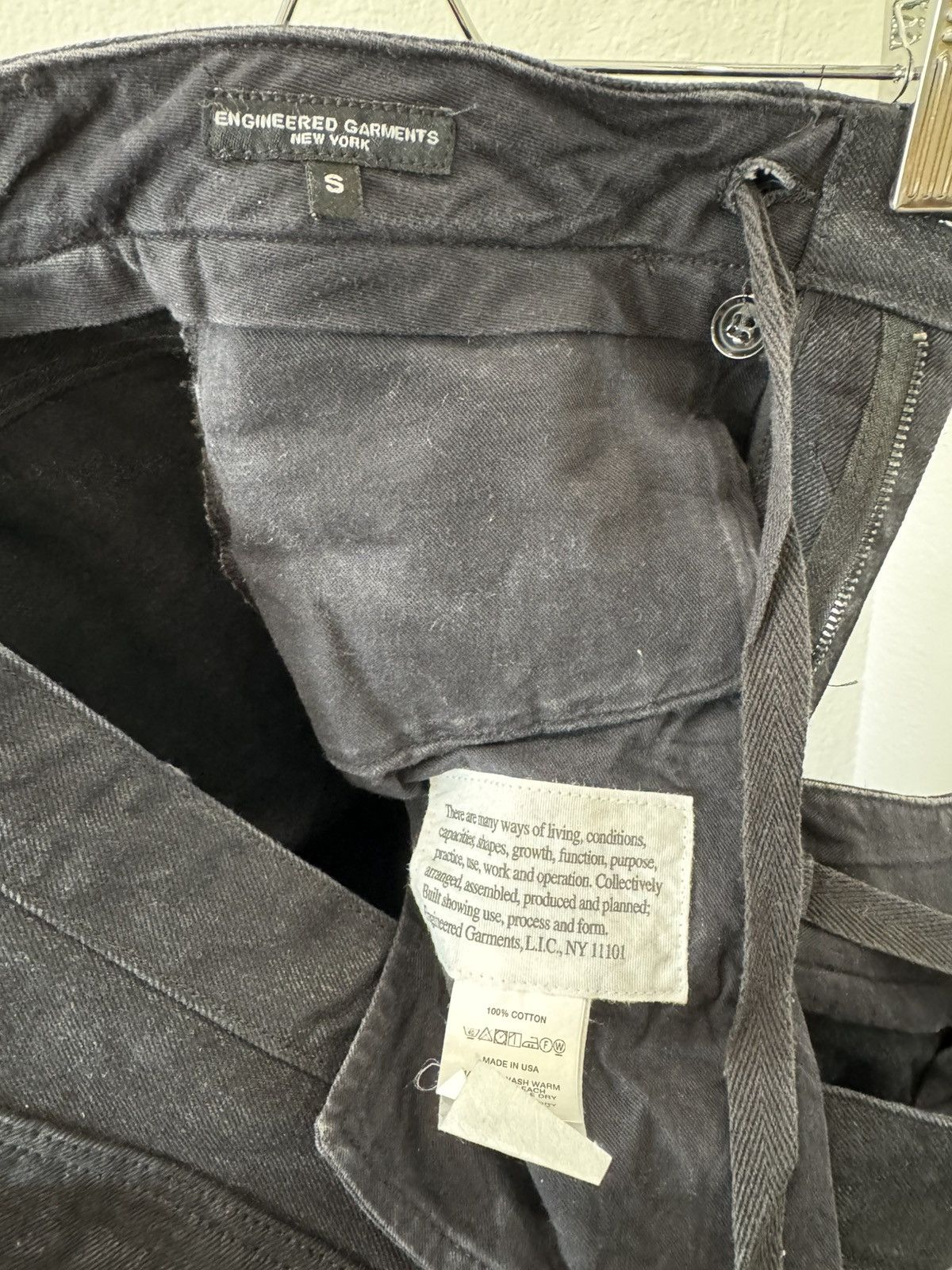 Engineered Garments FW22 Wide Peg Jean Black 14oz Bull Denim size S Size US 33 - 5 Thumbnail