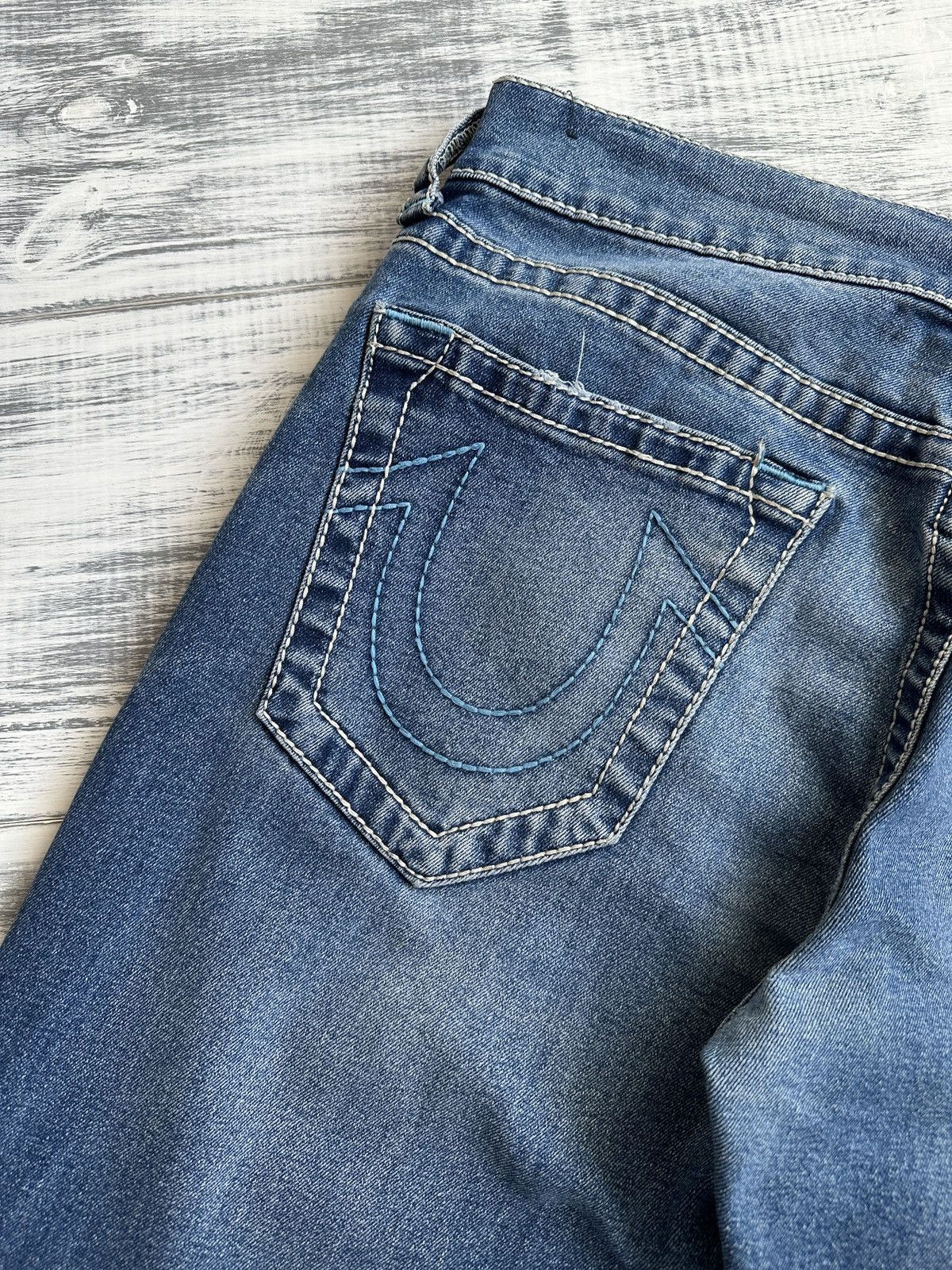 True Religion TRUE RELIGION Ricky Relaxed Straight Blue Jeans Pants sz 32 Size US 32 / EU 48 - 5 Thumbnail