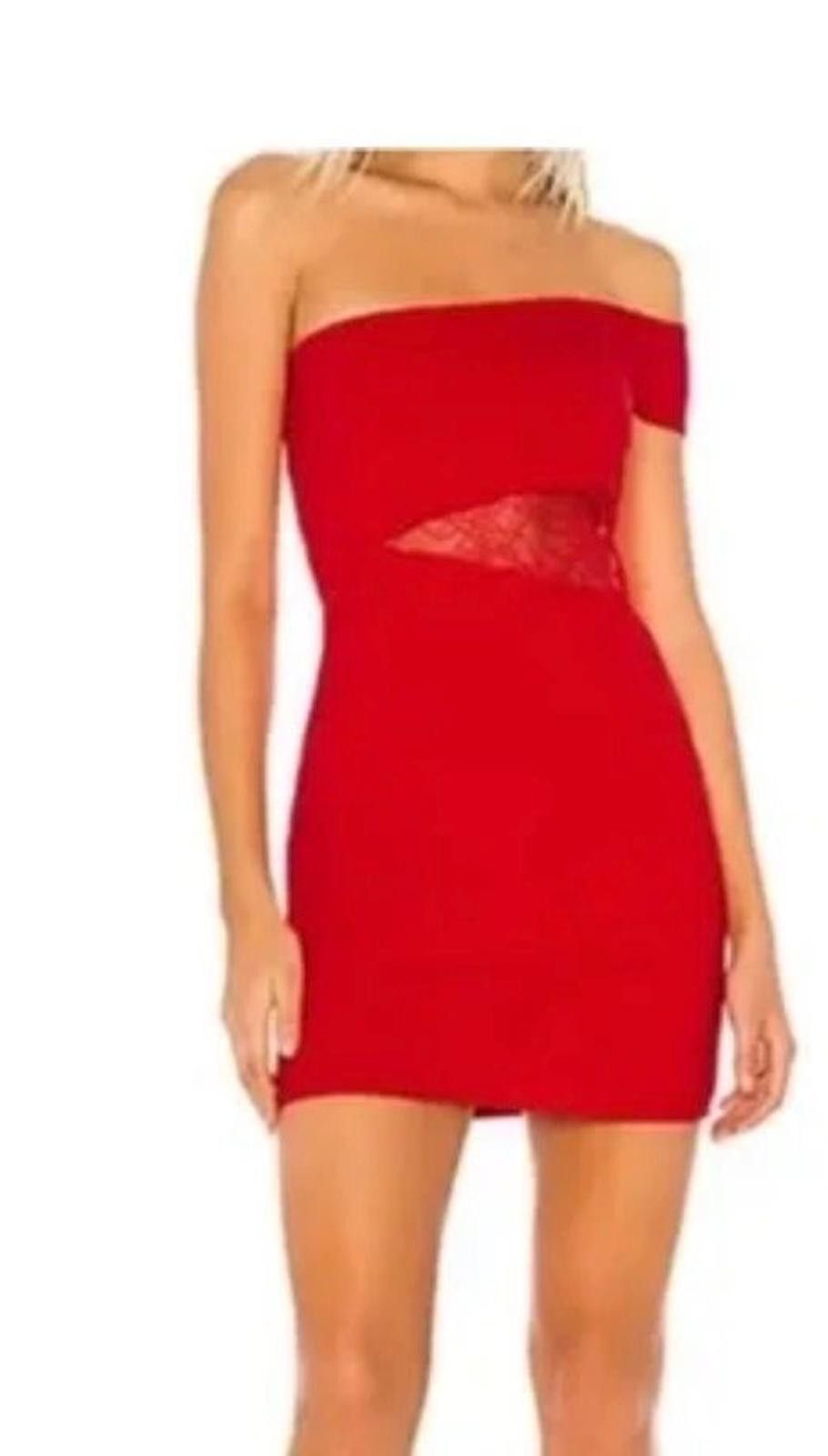 Lovers + Friends Red One Shoulder Mini Dress NWT