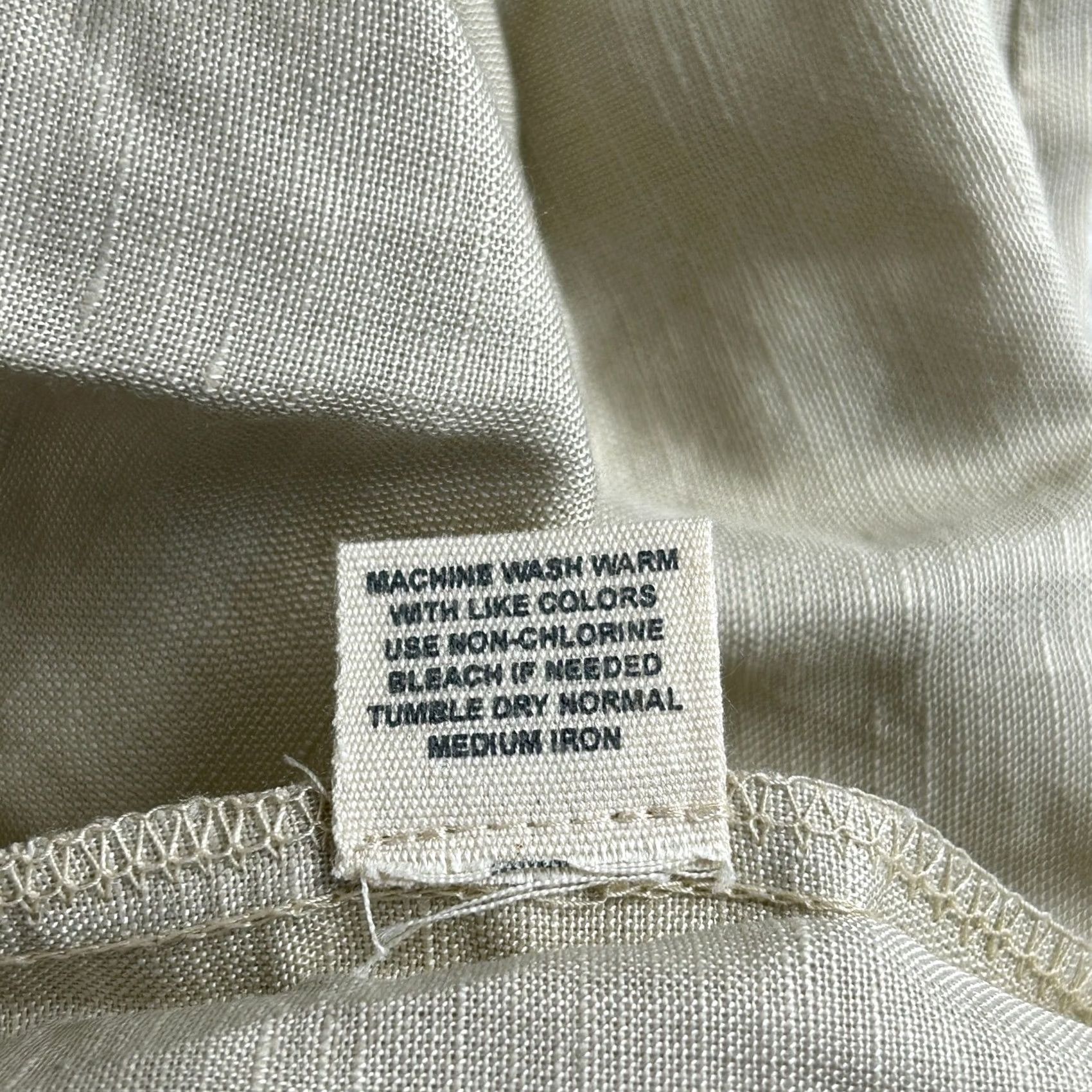 Vintage Jennifer & Grace Blouse Womens Medium Beige 3/4 Sleeve Peplum Dropwaist Linen Rayon V-Neck Button Holiday Casual Womens Size M / US 6-8 / IT 42-44 - 5 Thumbnail