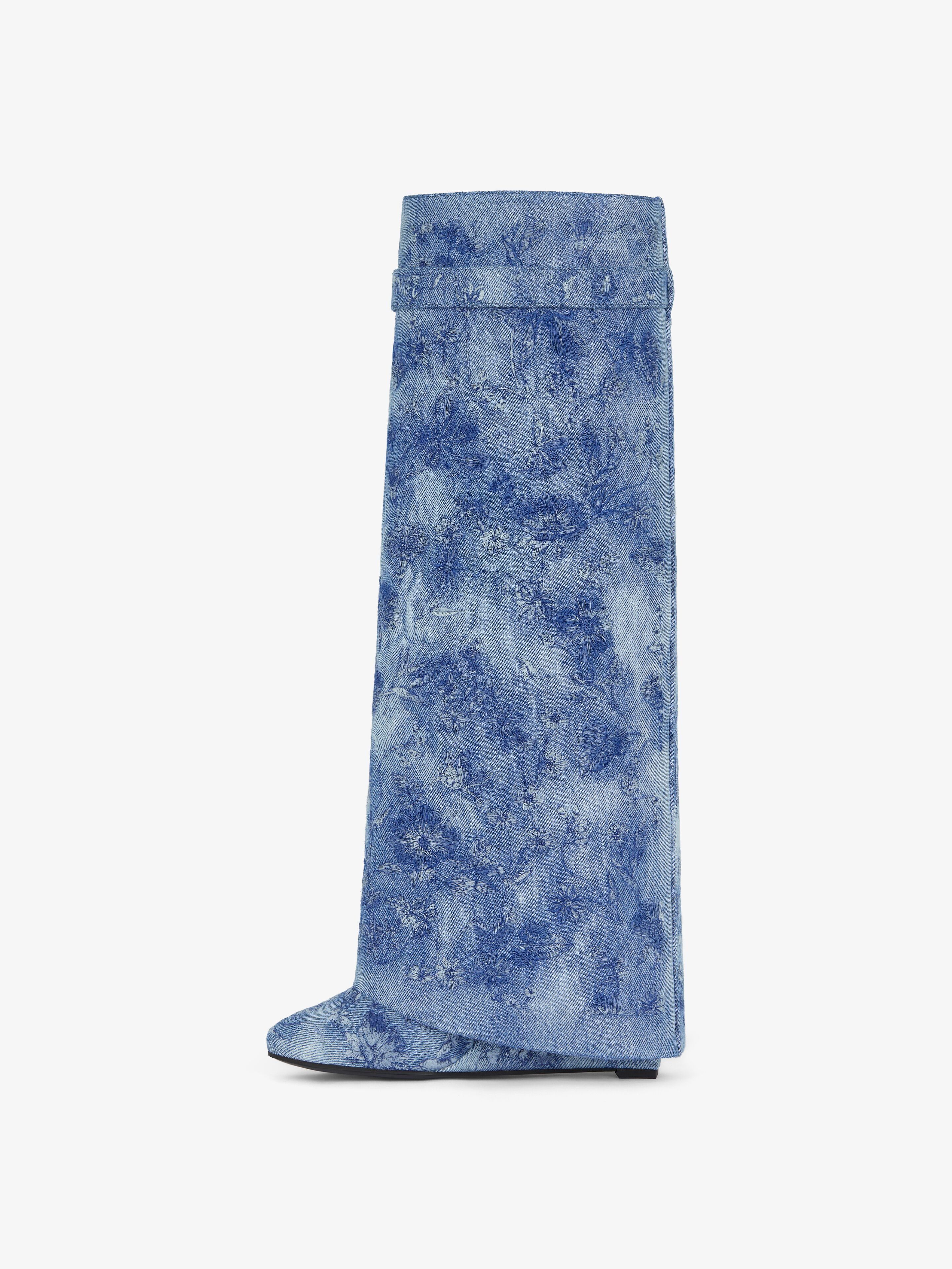 Givenchy oc11z0725 Shark Lock Boots in Medium Blue Size US 10 / IT 40 - 5 Thumbnail