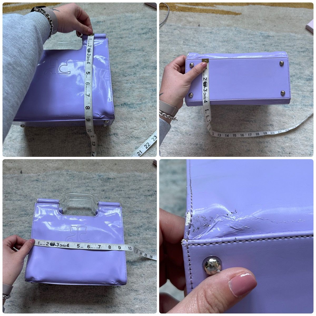 Courreges Rare Vintage Courreges Acrylic Clear Top Handle Purse Logo Size ONE SIZE - 7 Thumbnail