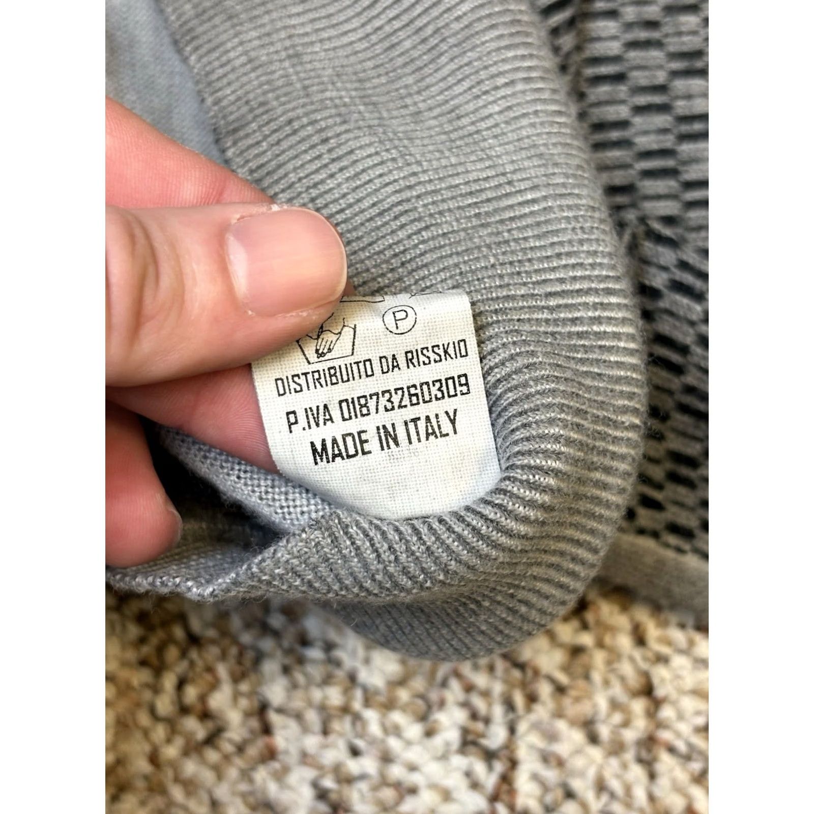 Vintage VINTAGE Risskio Wool Blend Sweater W/ Elbow Pads Made In Italy • Mens Size Large Size US L / EU 52-54 / 3 - 4 Thumbnail