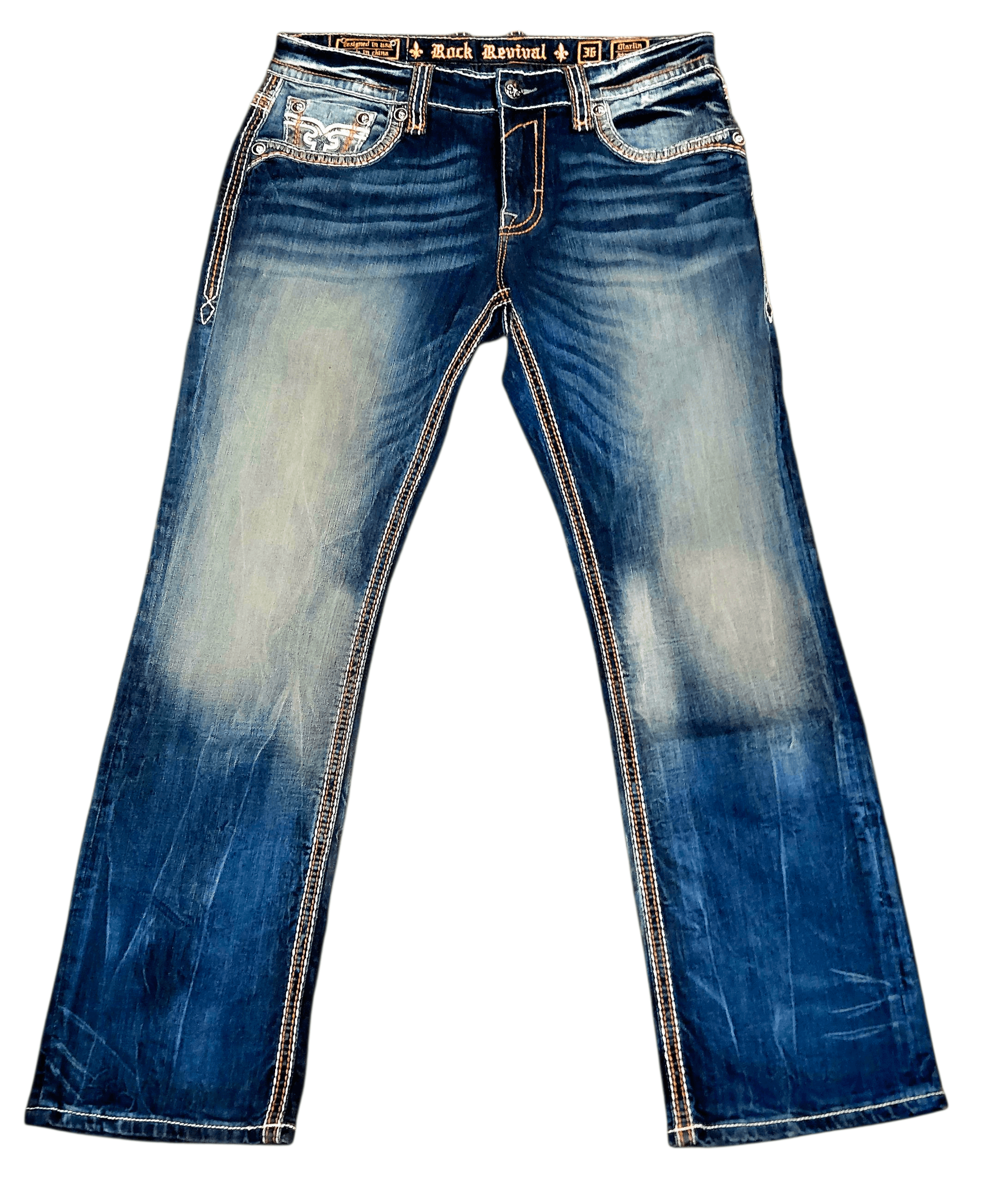 Rock Revival Rock Revival straight-cut Jeans denim "Marlin" Size US 36 / EU 52 - 1 Thumbnail