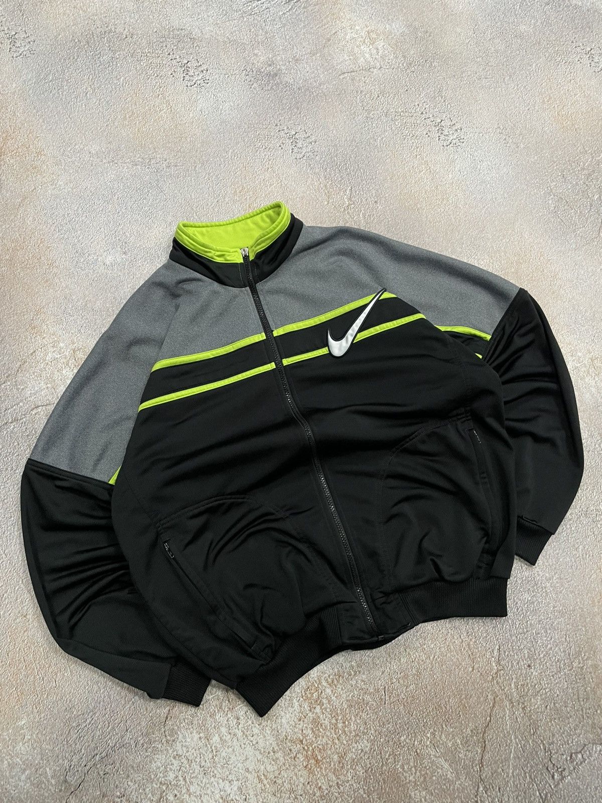 Nike Vintage Nike Big Swoosh Cotton Boxy Track Jacket Size US M / EU 48-50 / 2 - 1 Thumbnail