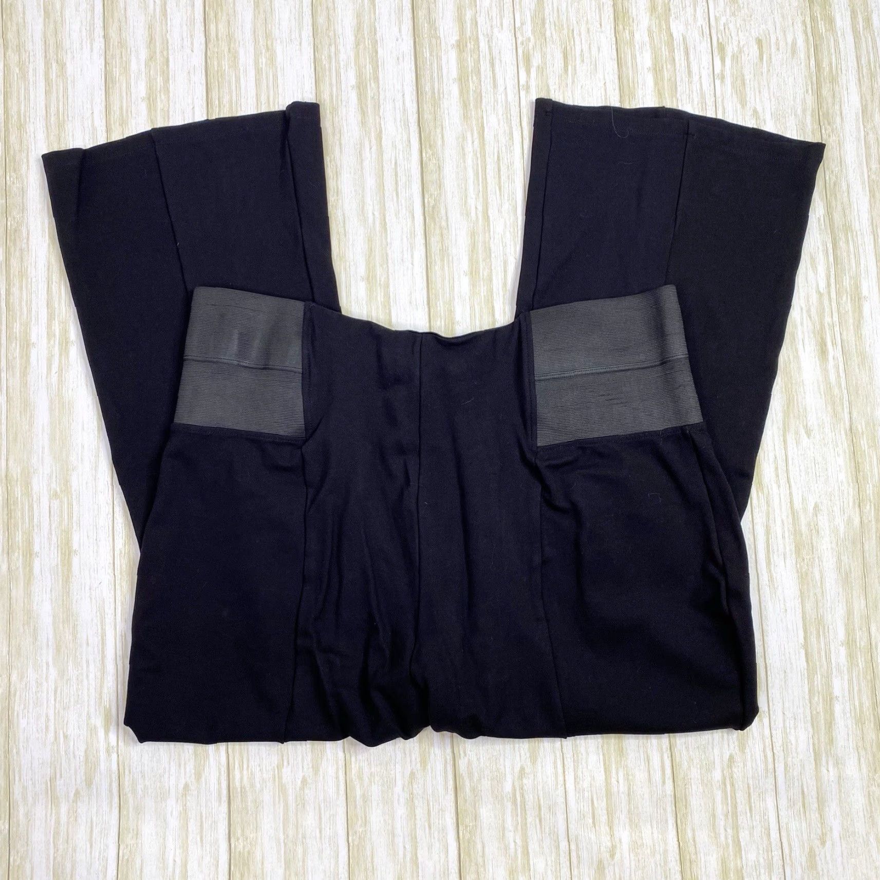 VINTAGE Eloquii Womens Plus Black Flawless Flare Knit Pants Pull On Dress  Pants 24 Womens Black