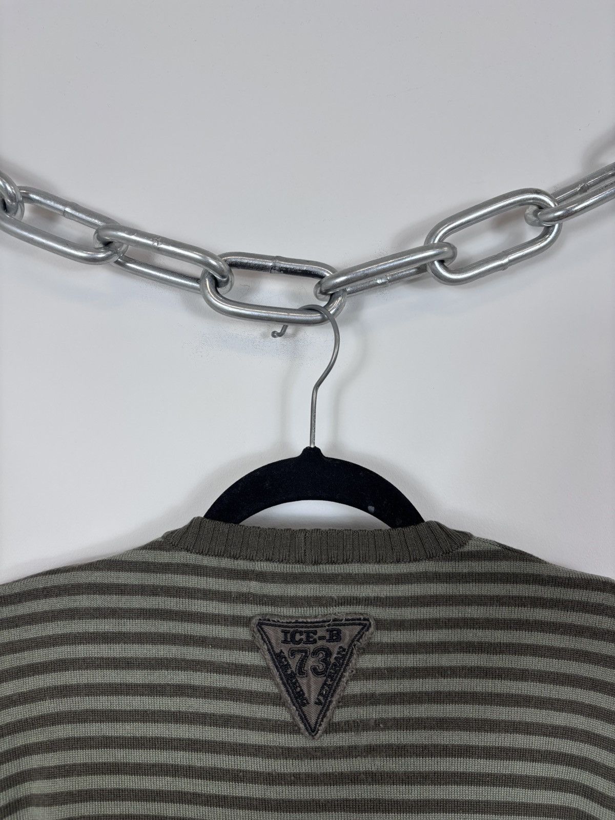 Iceberg Vintage Ice B Iceberg Men’s AirForce Khaki Wool Sweater Size US S / EU 44-46 / 1 - 17 Thumbnail