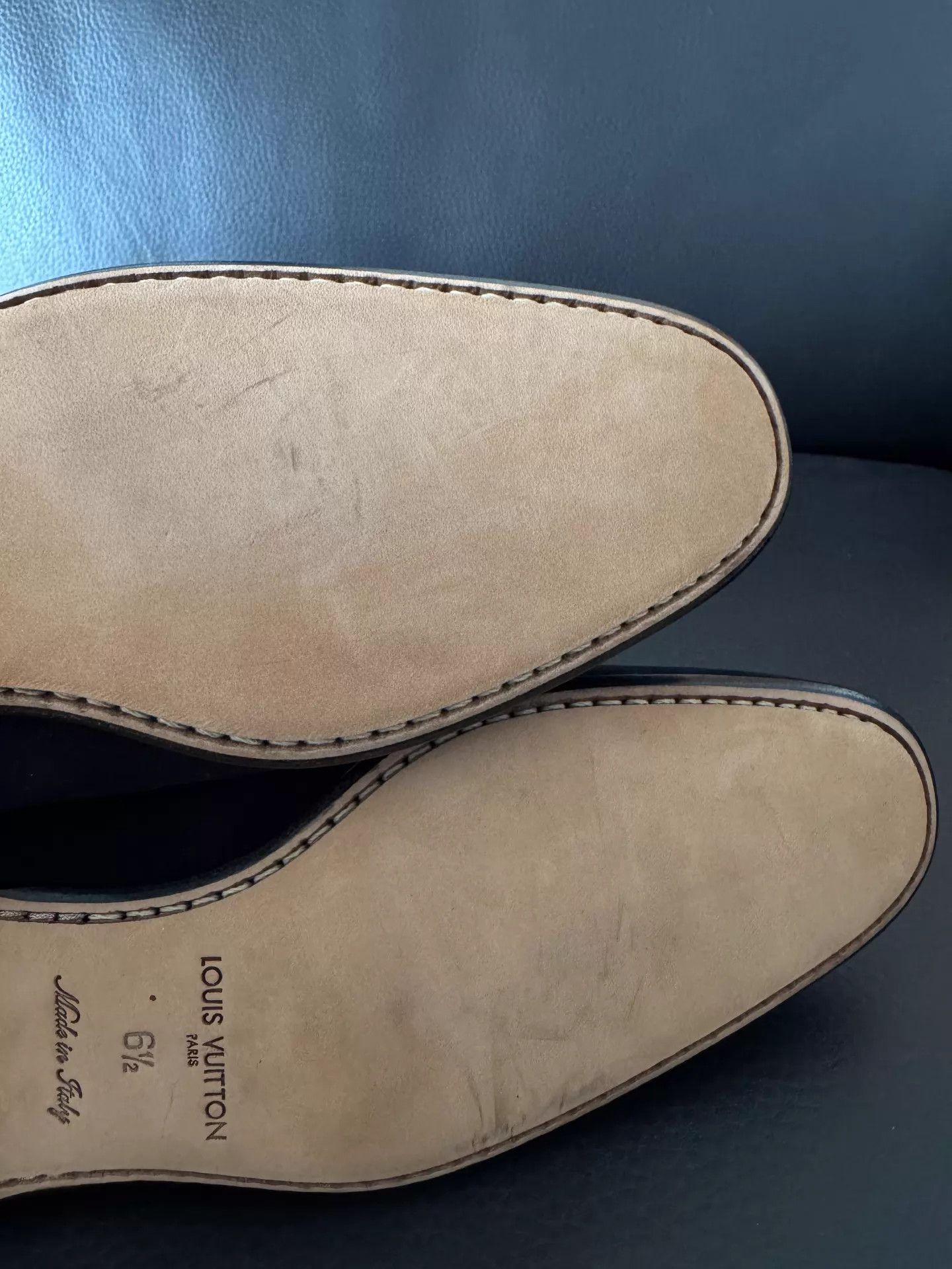 Louis Vuitton LV Deerskin Big Logo Men's Loafers 6.5UK/40.5EU Size US 7.5 / EU 40-41 - 9 Thumbnail