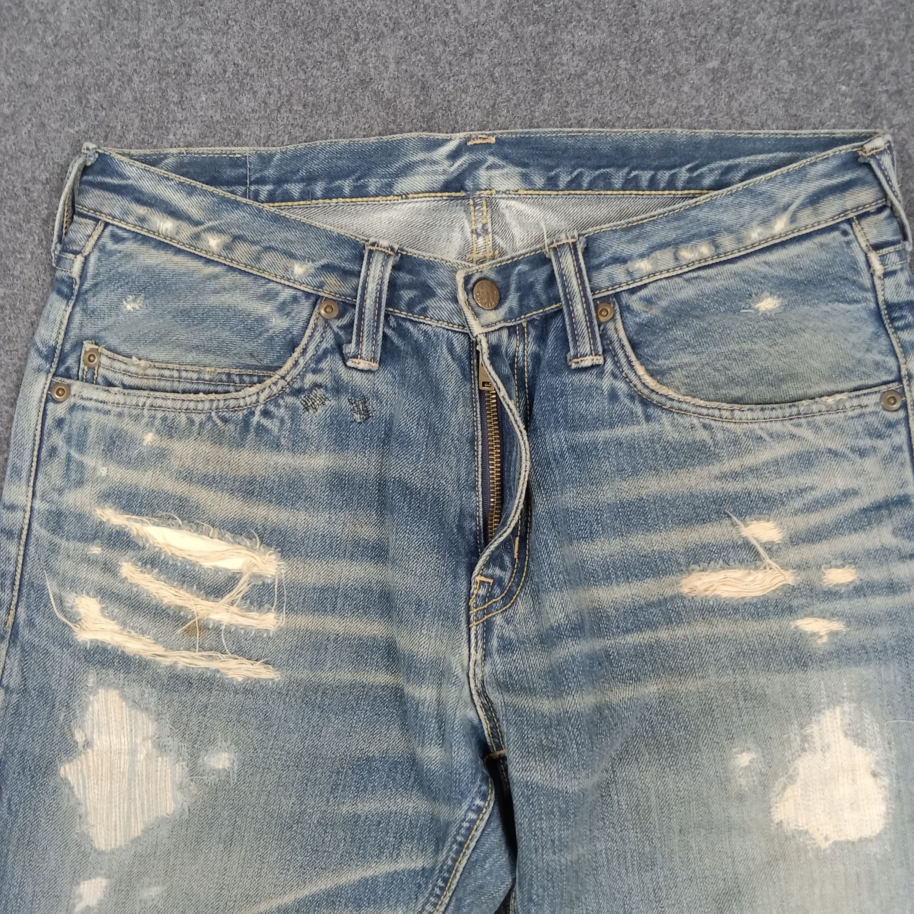 Blue Blue Japan Blue Blue Japan Distressed Denim Jeans E1A34 Size US 32 / EU 48 - 3 Thumbnail