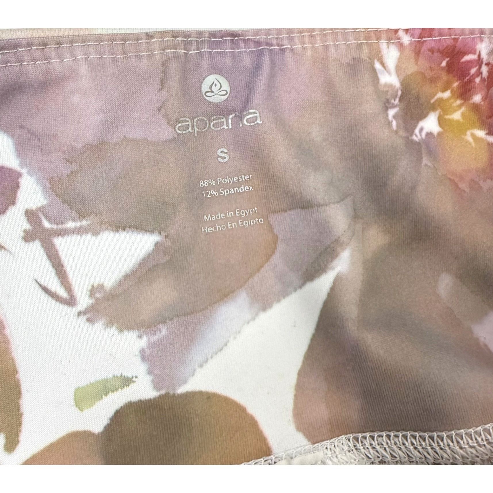 Other Apana Women's Purple Watercolor Floral Crop Leggings Size S Size 26" / US 2 / IT 38 - 2 Thumbnail