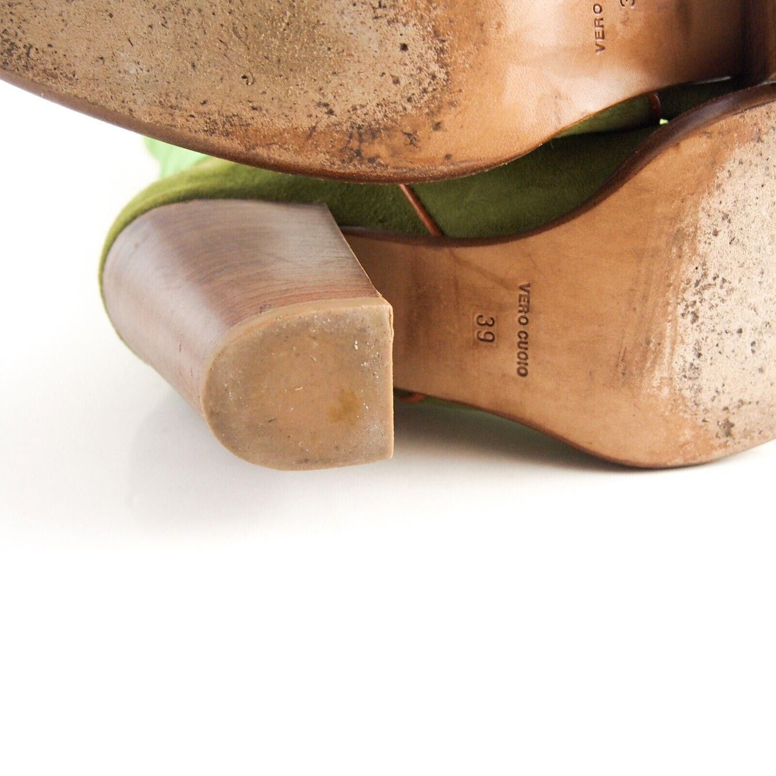 Designer Mauro Volponi Western Boots Green Suede US 9 EU 39 Size US 9 / IT 39 - 7 Thumbnail