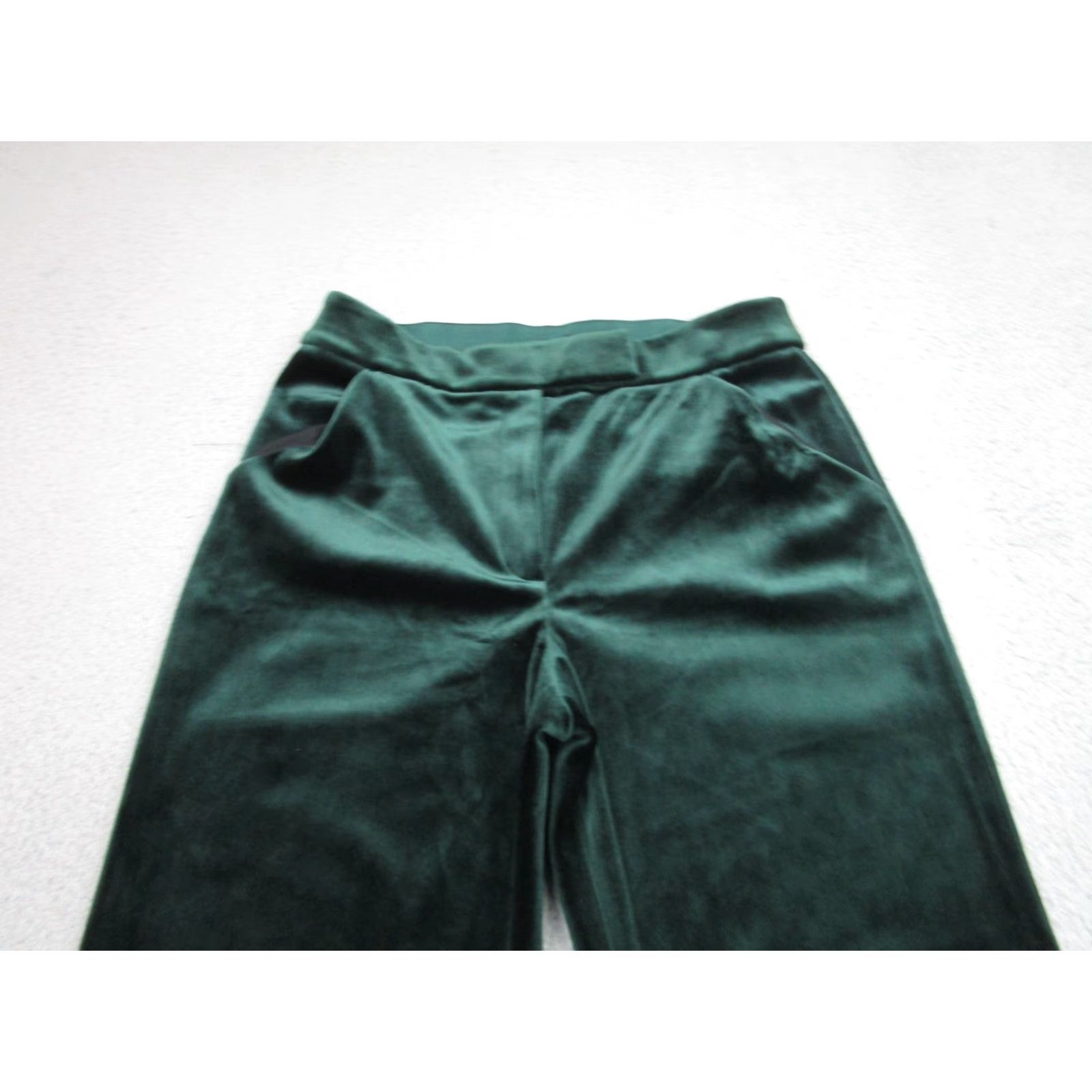 Express Womens Velvet Kick Flare Pants 12R Jewel Green Whims Goth Dark Romantic y2k Size 34" / US 12 / IT 48 - 2 Thumbnail
