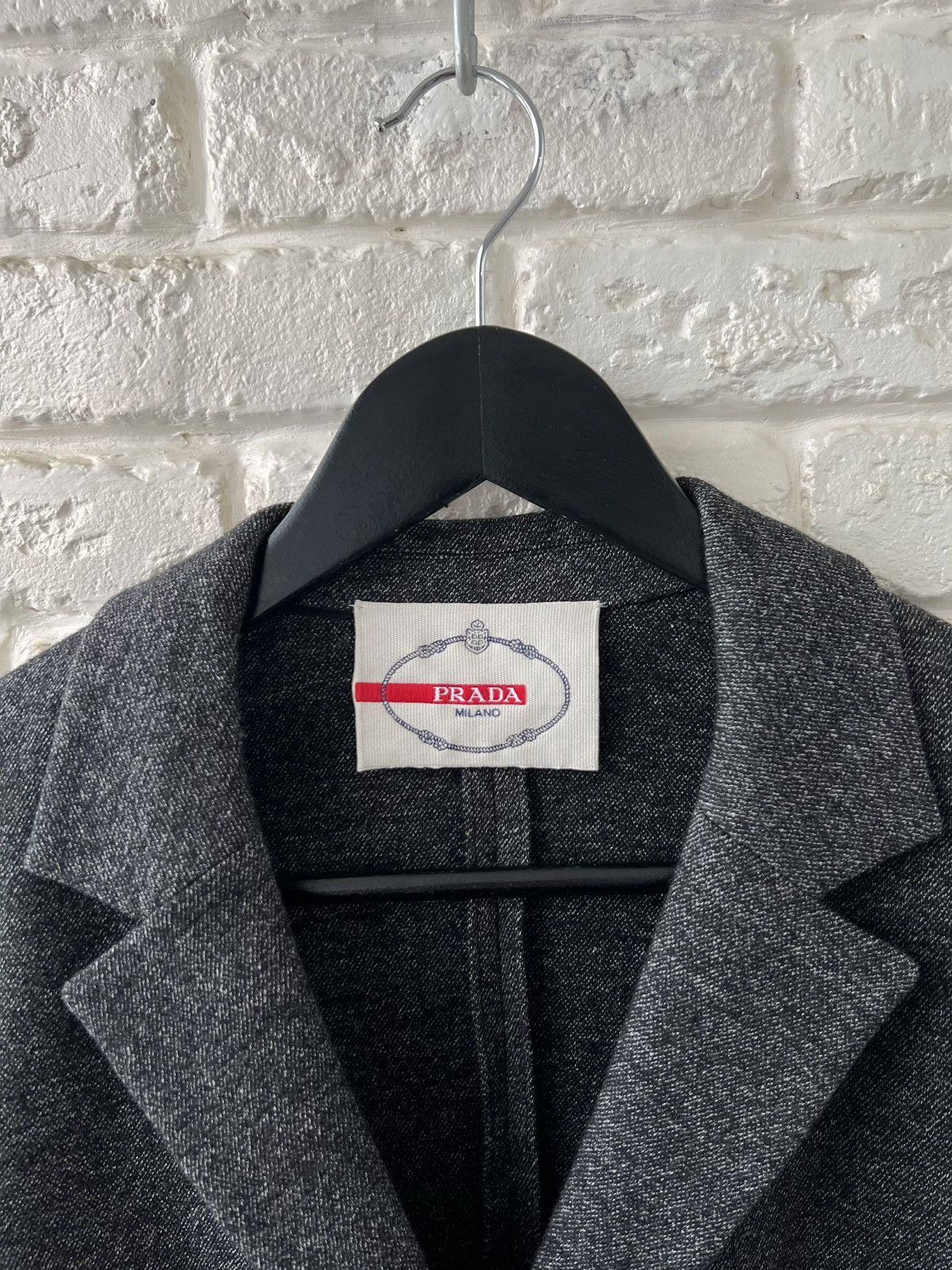 Prada Prada Milano Gray Wool Blazer Jacket Size M / US 6-8 / IT 42-44 - 4 Thumbnail