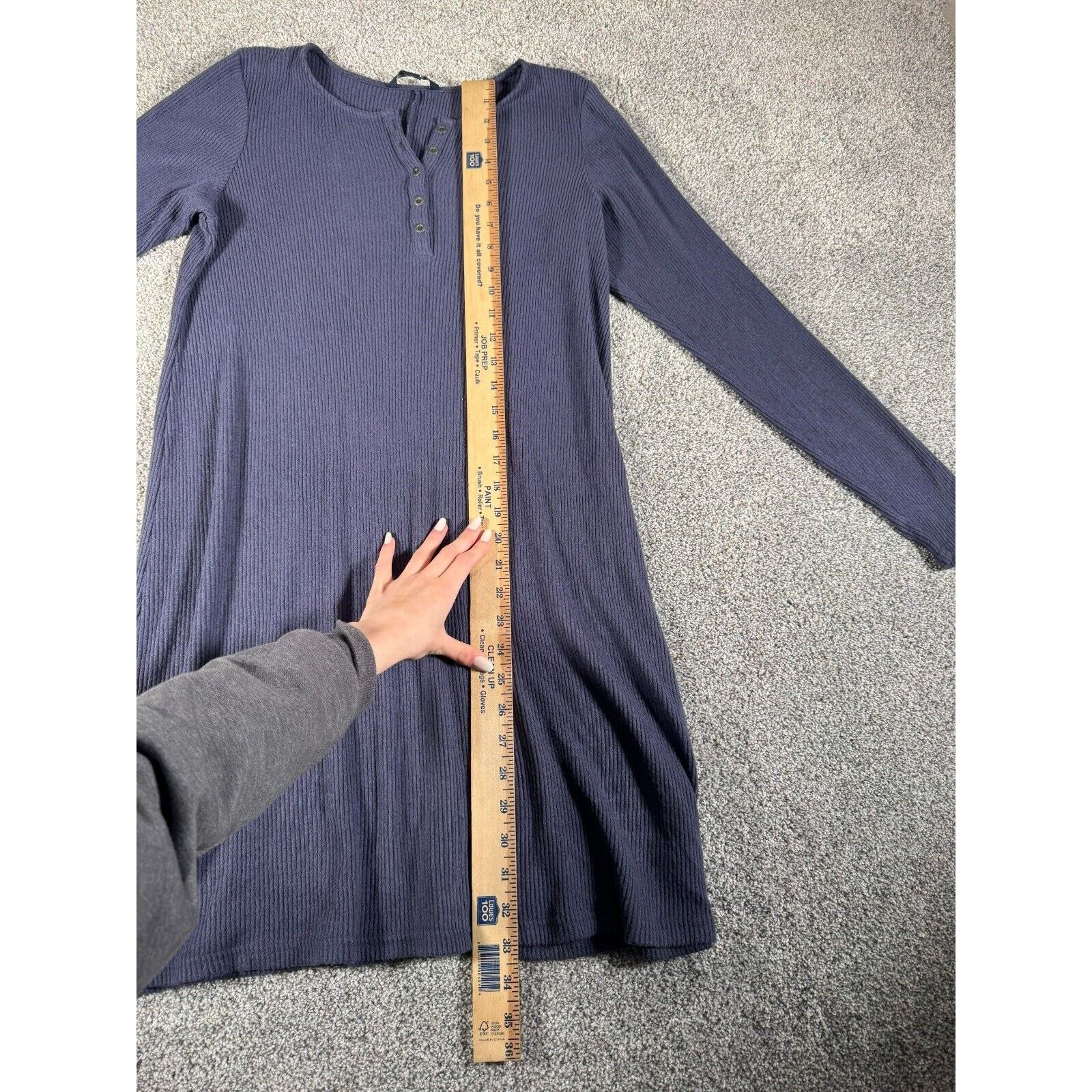 American Eagle Outfitters American Eagle Dress Large Henley Ribbed 2010s Bella Swann Size L / US 10 / IT 46 - 5 Thumbnail