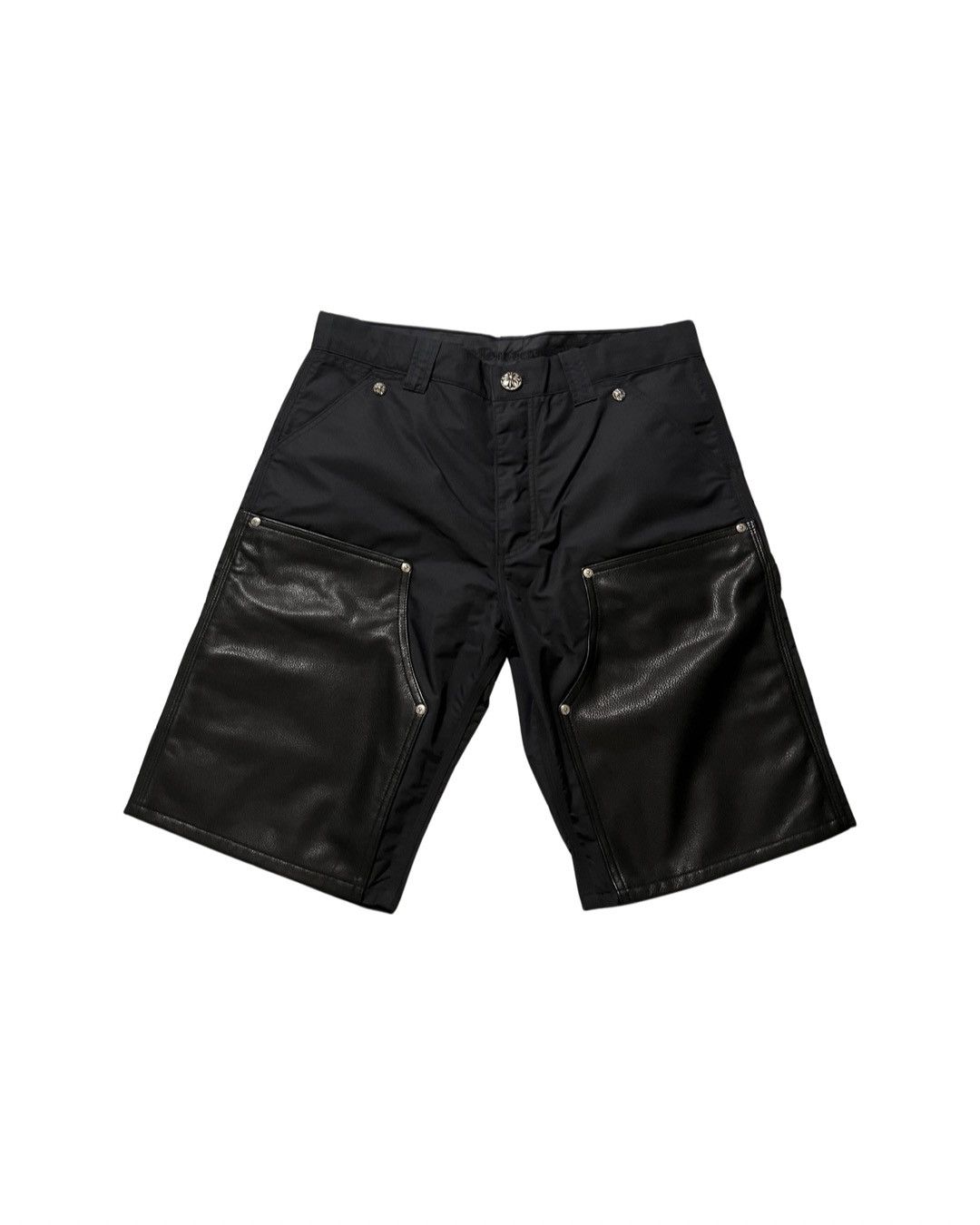 Chrome Hearts Double leather knee carpenter shorts Size US 32 / EU 48 - 1 Thumbnail
