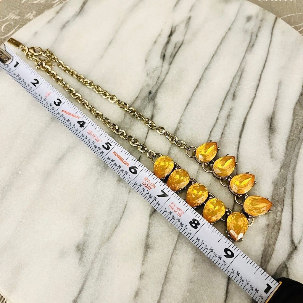 Jewelry The Limited Statement Necklace Yellow Faux Crystal Glam Size ONE SIZE - 7 Thumbnail