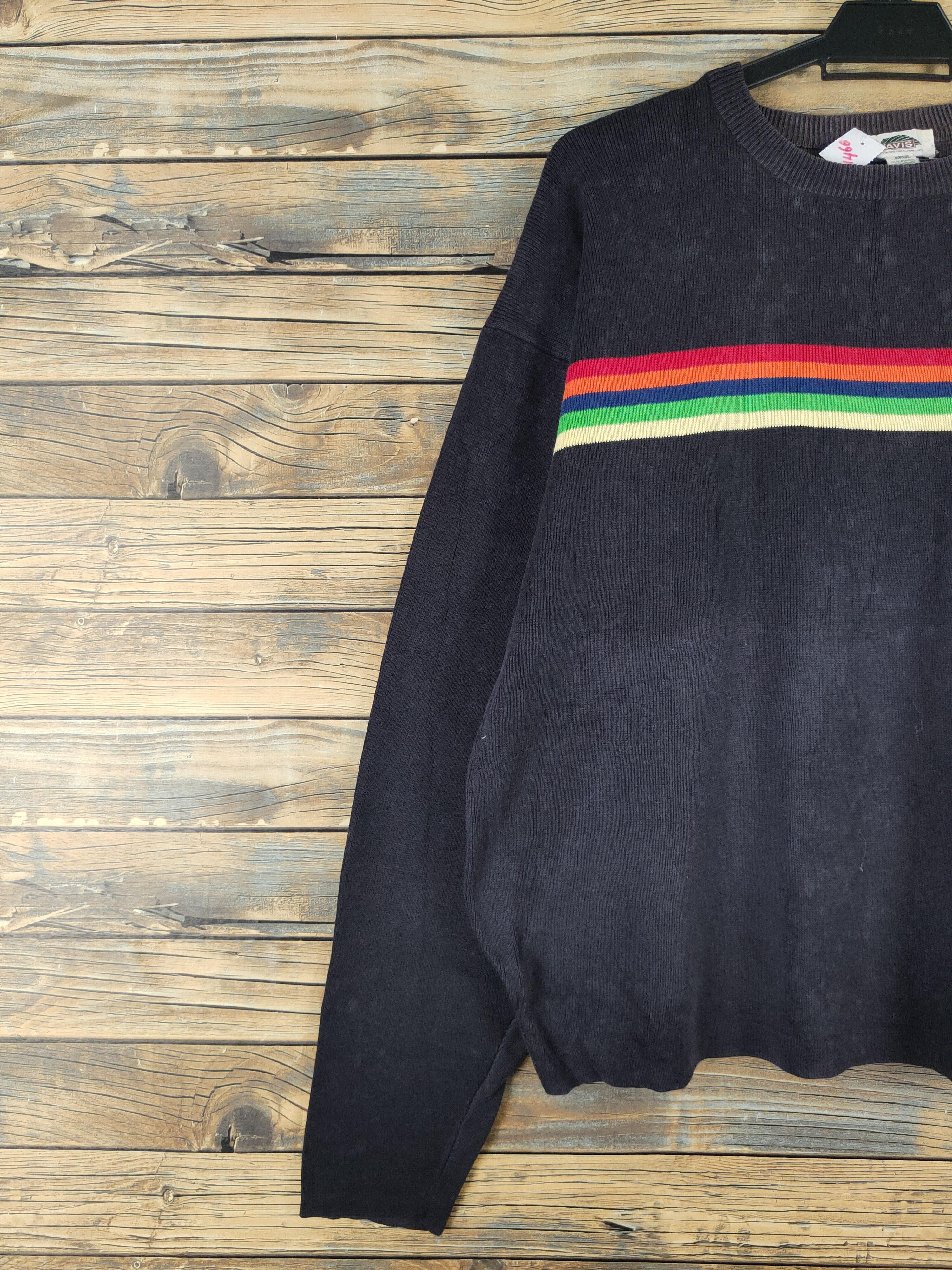 Japanese Brand × Vintage Yavis Black Knitwear Long Sleeve T-shirts #W1466 Size US L / EU 52-54 / 3 - 3 Thumbnail