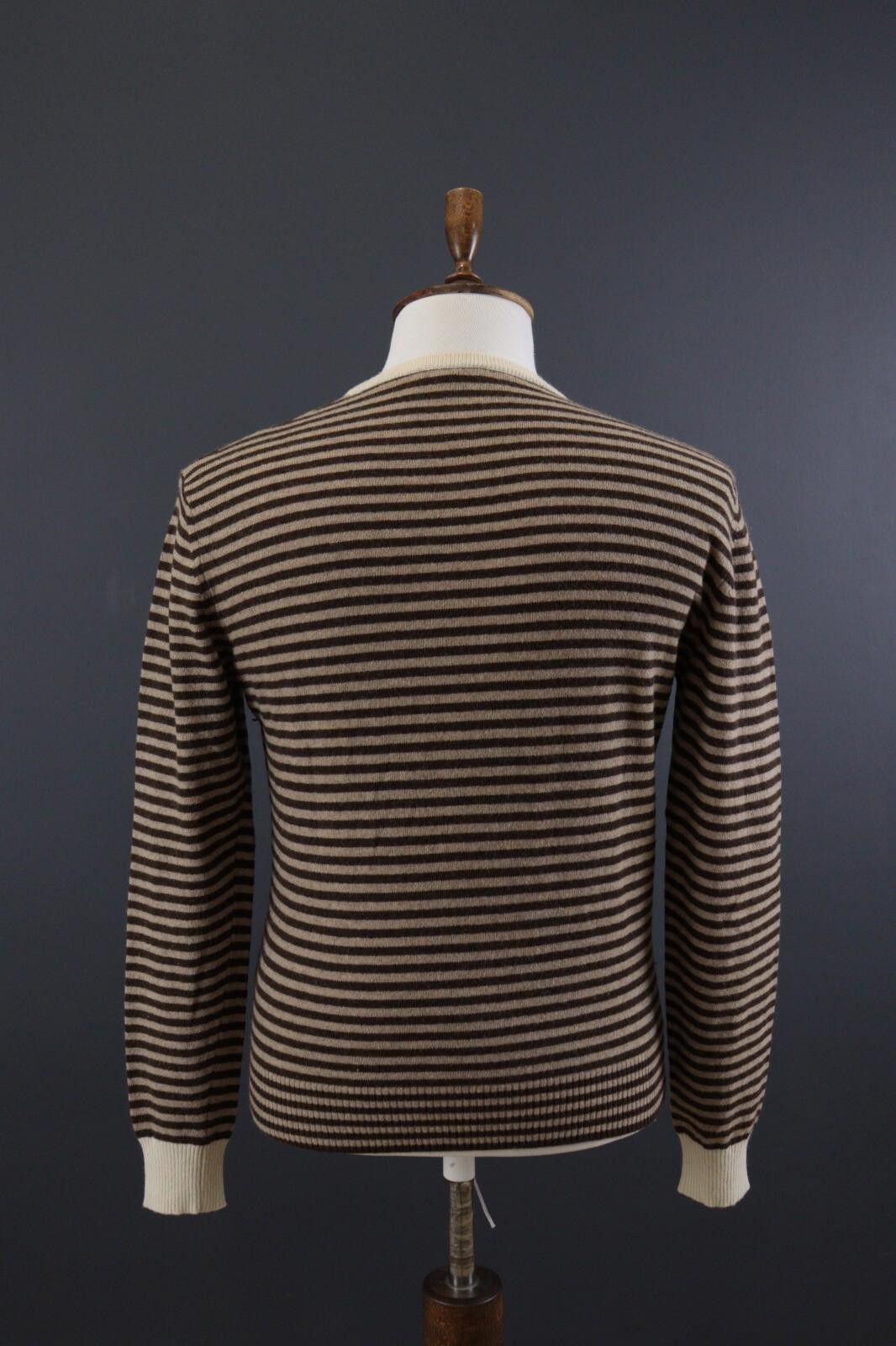 La Martina La Martina Brown Stripe Wool Brown Men's Sweater Size M Size US M / EU 48-50 / 2 - 7 Thumbnail