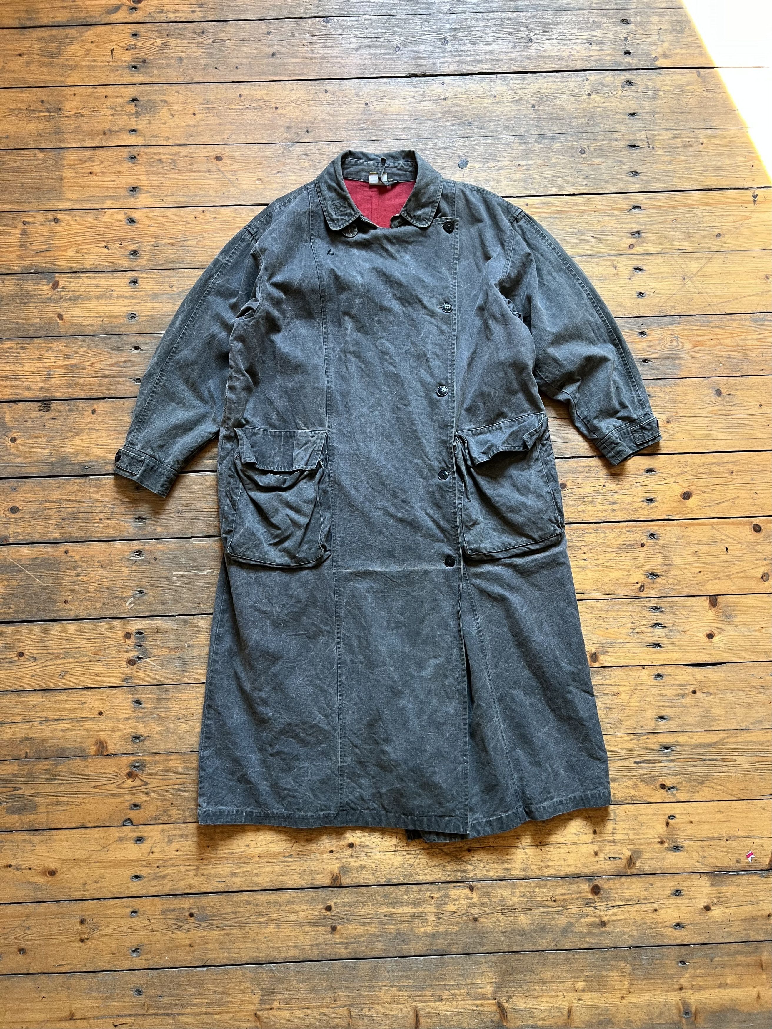 Japanese Brand Vintage Heavy Canvas Denim Baggie Coat 1990s Size US M / EU 48-50 / 2 - 1 Thumbnail