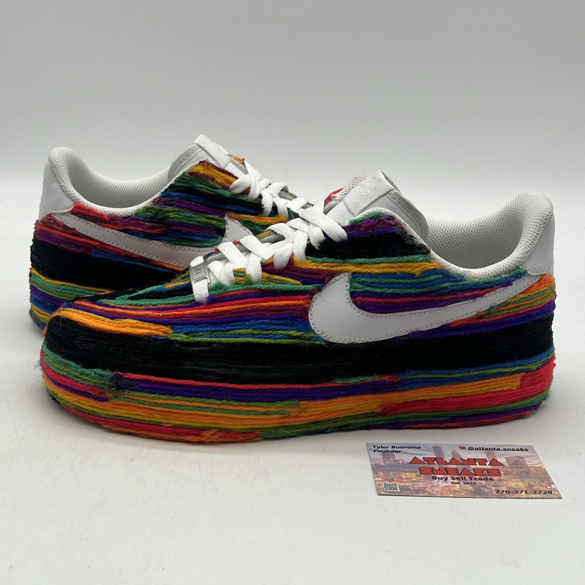 Nike Air Force 1 low white customs Size US 9 / EU 42 - 1 Thumbnail
