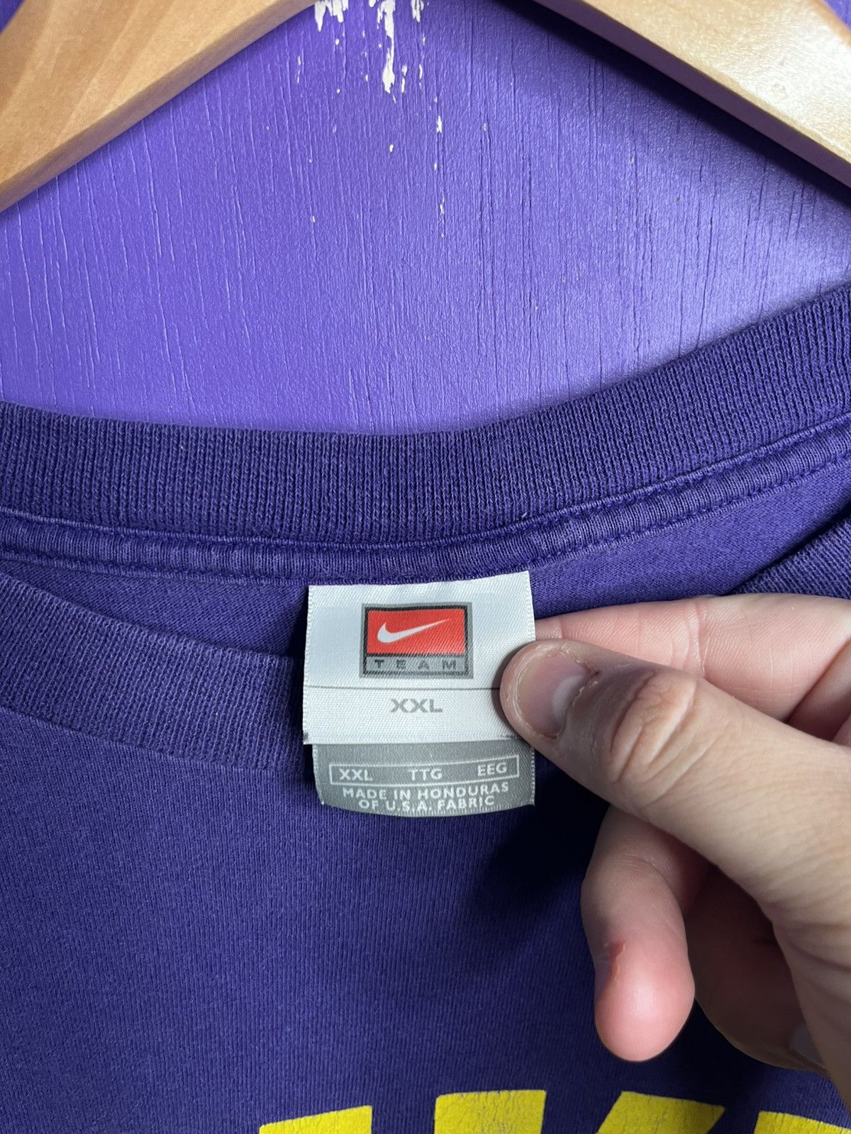 Nike × Vintage Vintage 90s Nike team spellout logo long-sleeve t-shirt Size US XXL / EU 58 / 5 - 4 Thumbnail