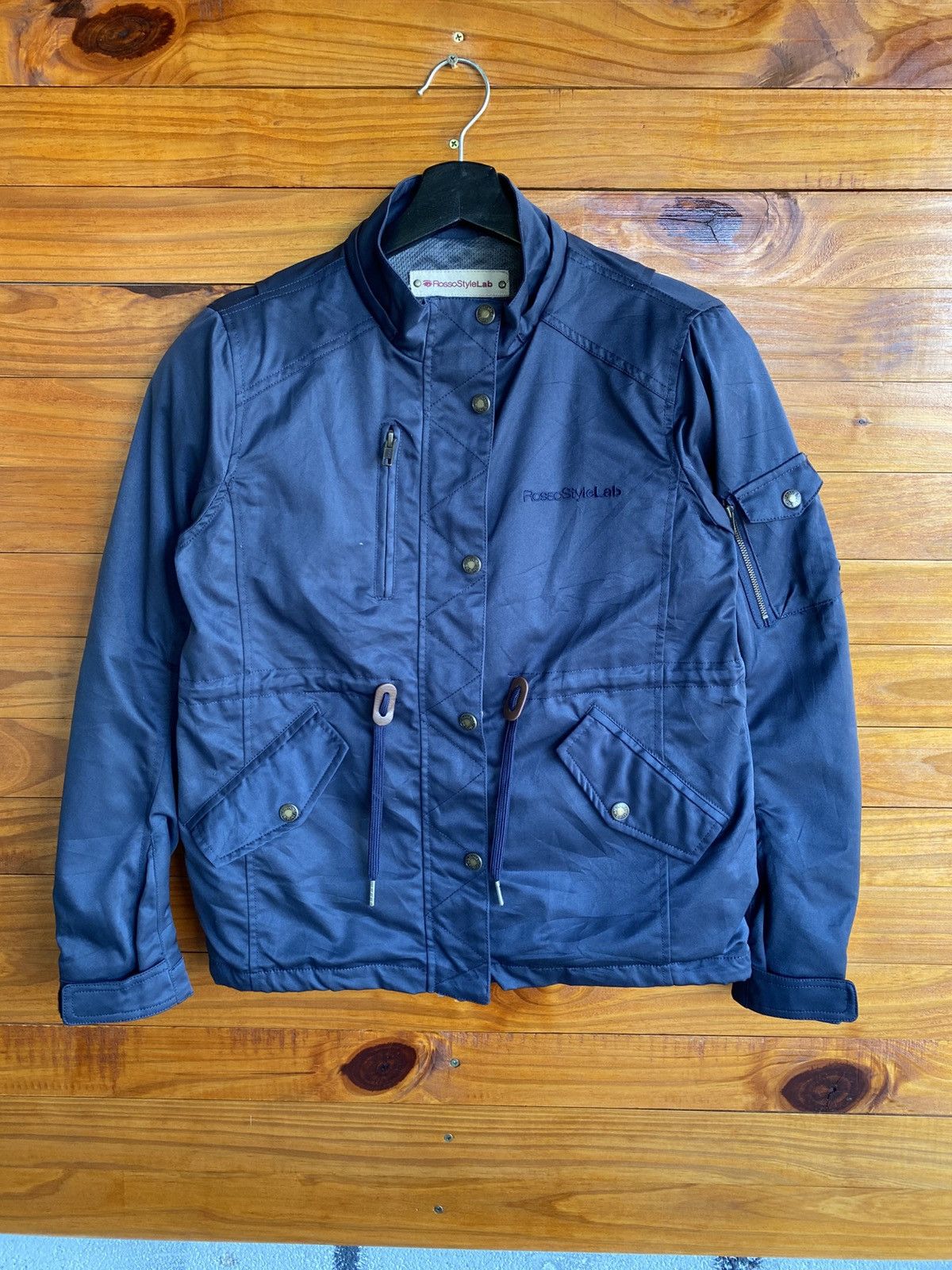 Designer RossoStyleLab Women’s Navy Blue Motorcycle-Style Jacket Size US S / EU 44-46 / 1 - 3 Thumbnail
