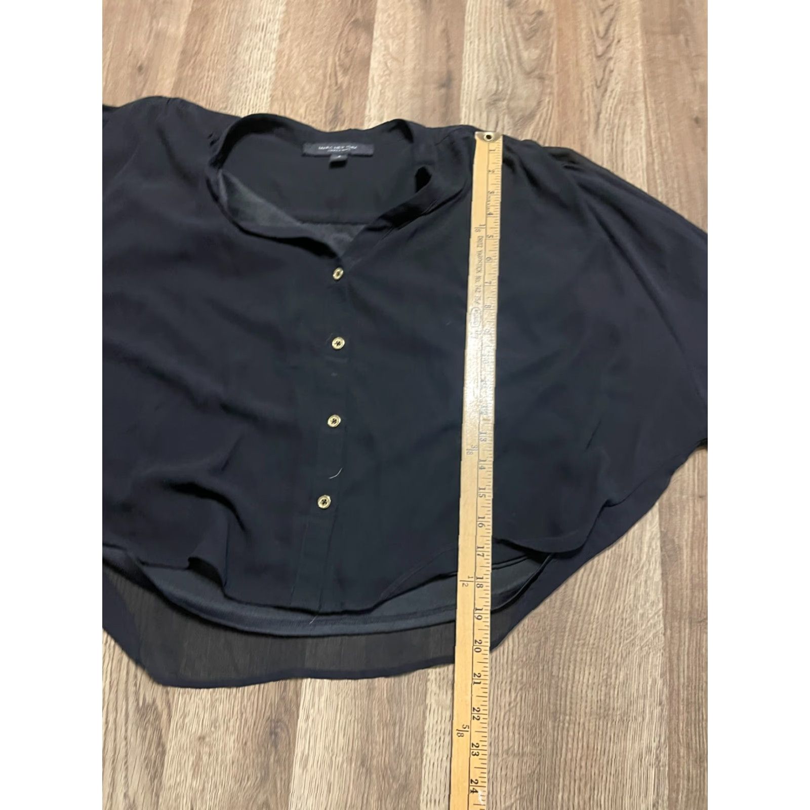 Vintage Marc New York Shirt Women's Size Small Black Button Up Long Sleeve Crop Size S / US 4 / IT 40 - 6 Thumbnail