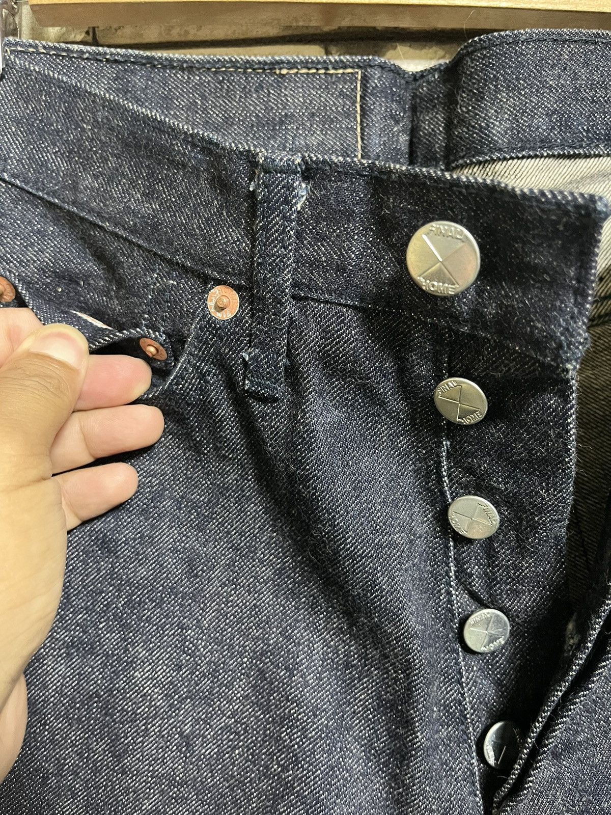 Final Home FINAL HOME SELVEDGE JAPAN RAW DENIM PANTS WOMENS Size 28" / US 6 / IT 42 - 4 Thumbnail