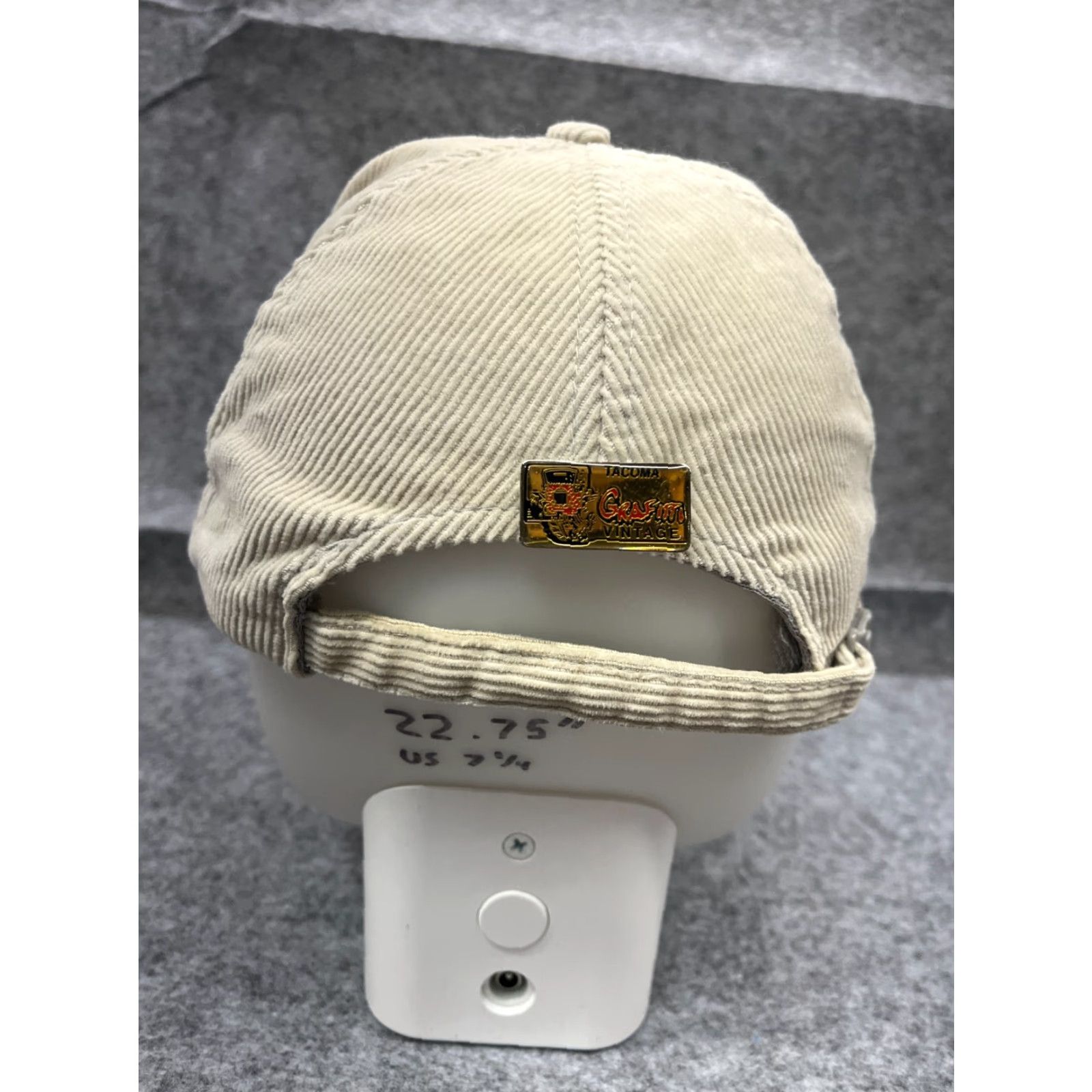 Vintage Grafitti Vintage Hat Cap Strap Back Adult OS Ivory Cotton Corduroy Rope w/Pins Size ONE SIZE - 6 Thumbnail