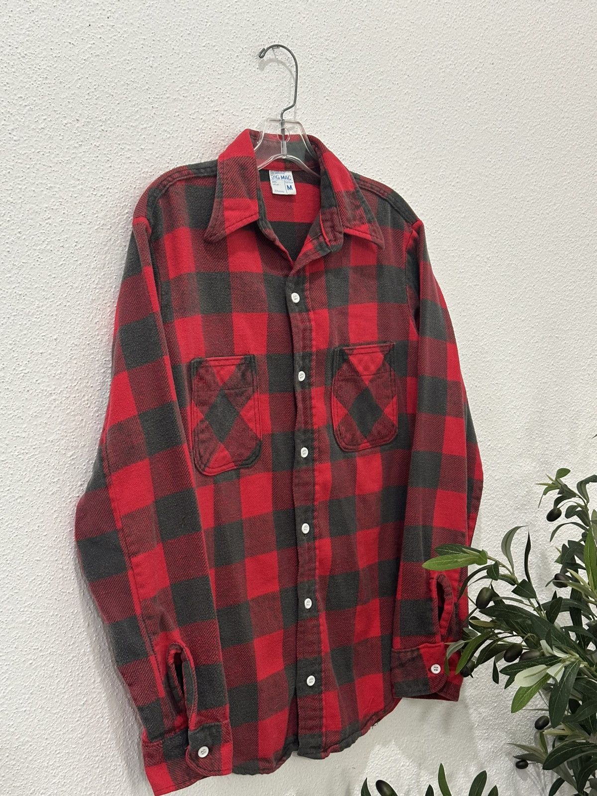 Big Mac Vintage 70's Big Mac Thick Flannel Button Down Red Plaid M Size US M / EU 48-50 / 2 - 3 Thumbnail