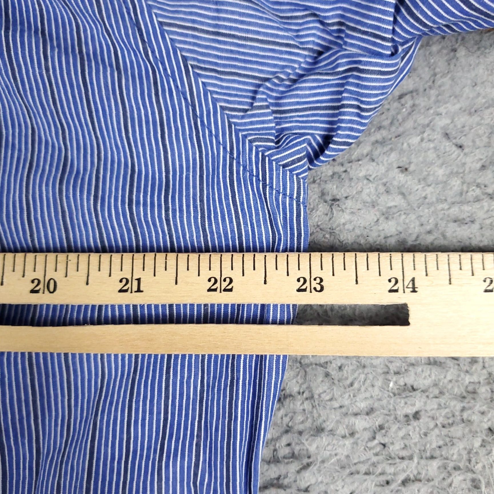 American Eagle Outfitters American Eagle Outfitters Shirt Mens Medium Blue Striped Button Up Long Sleeve Size US M / EU 48-50 / 2 - 5 Thumbnail