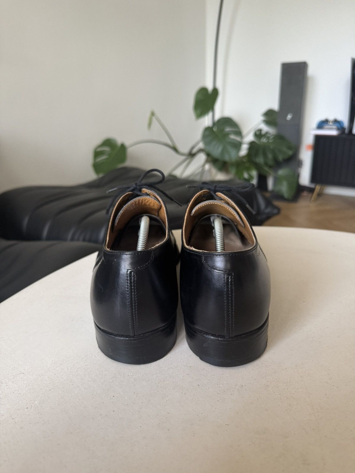 Leather Tricker's Leather Black Casual Derby Shoes High Quality Size US 8 / EU 41 - 6 Thumbnail