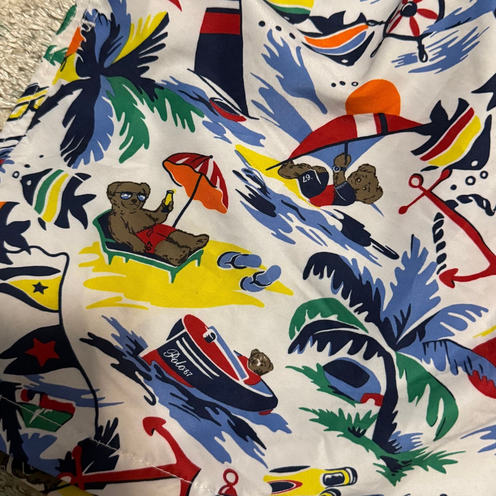 Polo Ralph Lauren Polo Ralph Lauren Polo Bear Watersports Swim Trunks Size 2XL Size US 40 / EU 56 - 4 Thumbnail