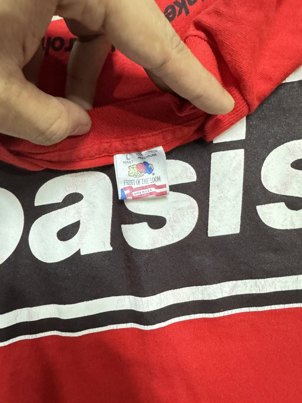 Band Tees vintage oasis box logo tour rare Size US L / EU 52-54 / 3 - 5 Thumbnail