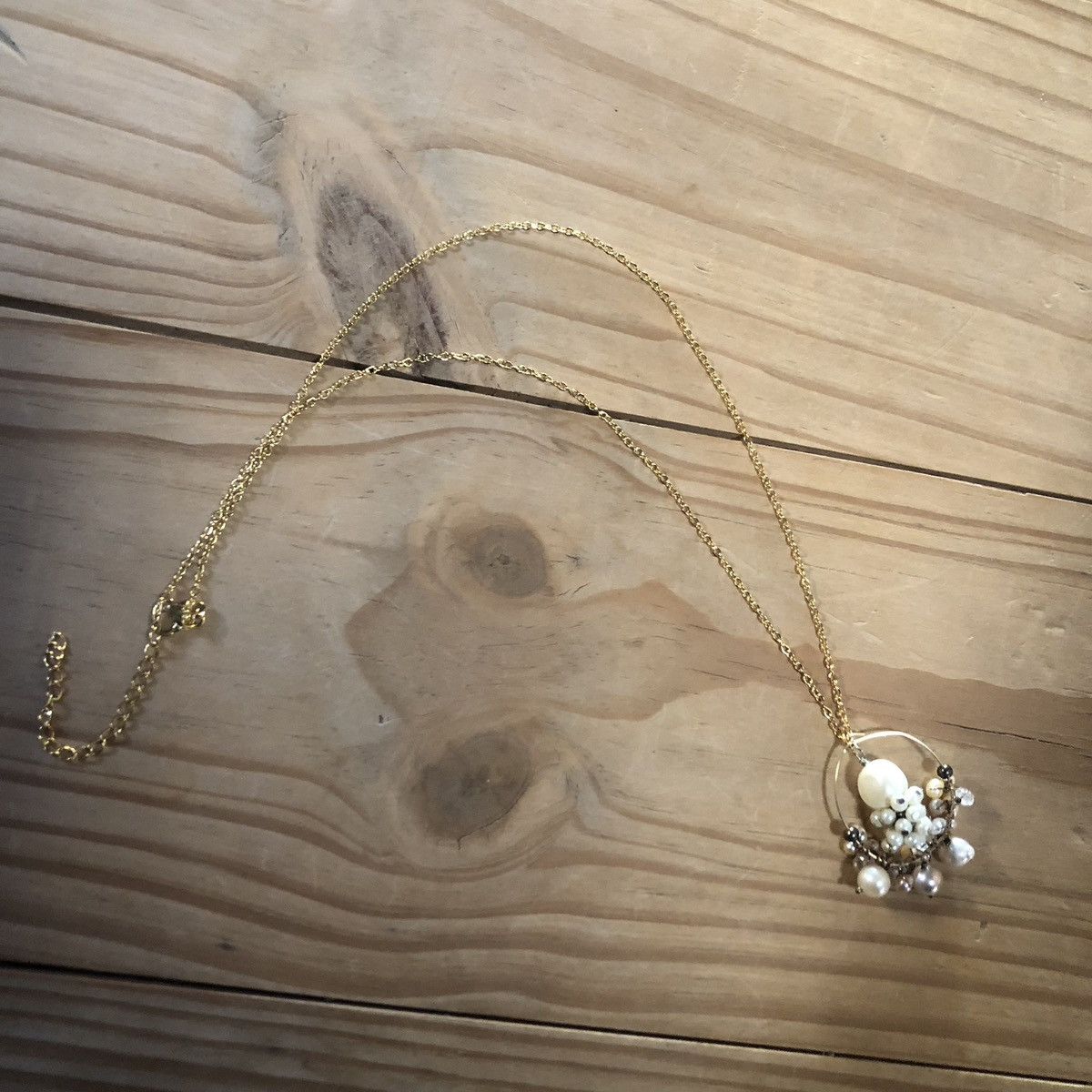 Handmade Handcrafted elegant genuine pearl clear quartz necklace Size ONE SIZE - 6 Thumbnail