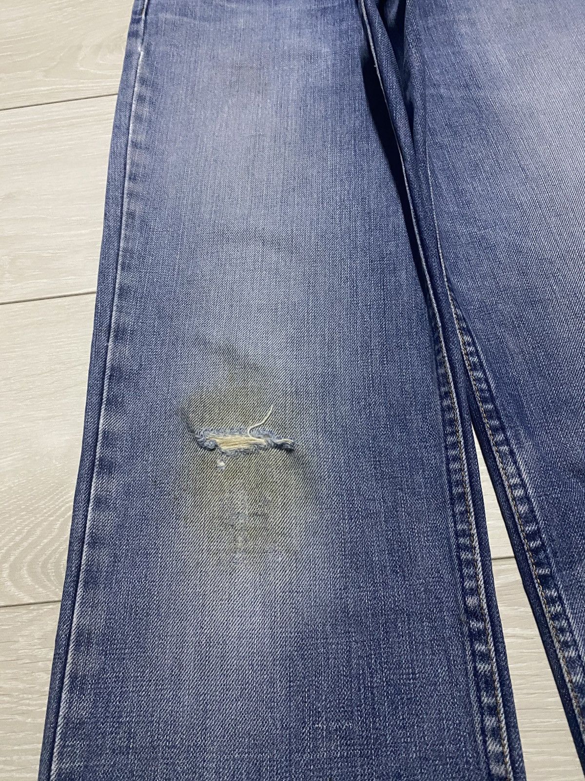Levi's Vintage Levis 508 90s Blue Wash Distressed Loose Jeans Size US 30 / EU 46 - 7 Thumbnail
