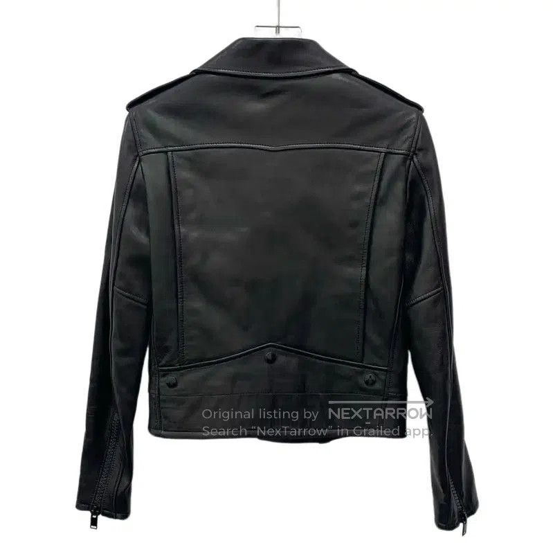 Yves Saint Laurent Saint Laurent Black Leather Women's Jacket . Size XXS / US 00 / IT 34 - 2 Thumbnail