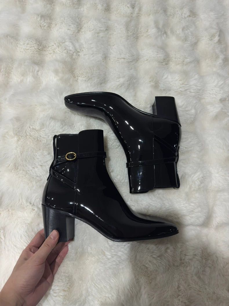 Saint Laurent Paris Saint laurent paris Black and gold buckle boots 2506-Nextar Size US 8 / EU 41 - 6 Thumbnail