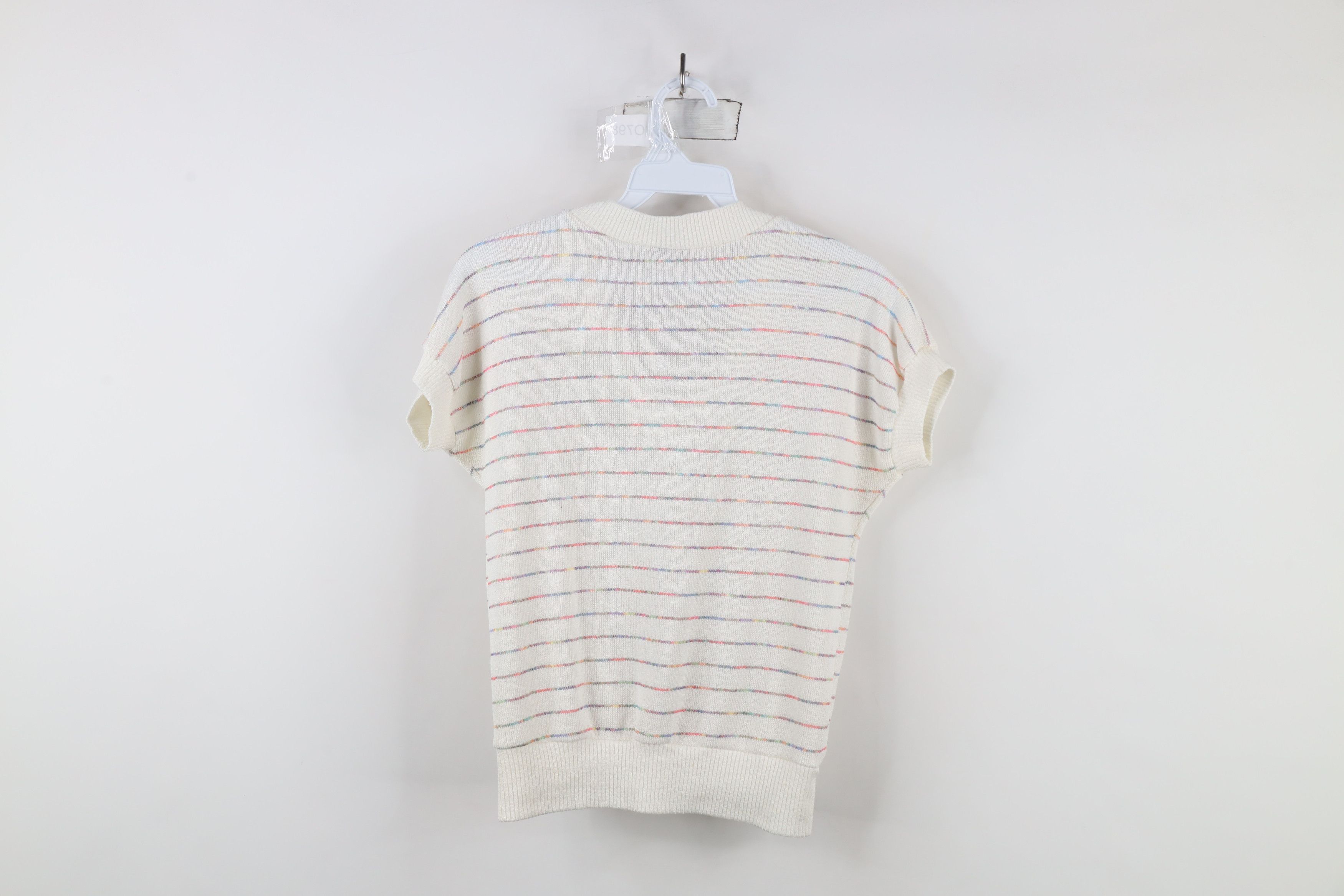 Vintage Vintage 80s 90s Streetwear Rainbow Striped Knit Sweater Vest Size S / US 4 / IT 40 - 8 Thumbnail