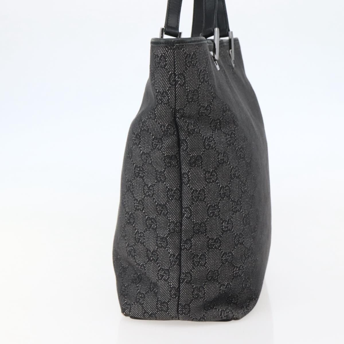 Gucci GUCCI GG Canvas Tote Bag Black Silver Size ONE SIZE - 5 Thumbnail