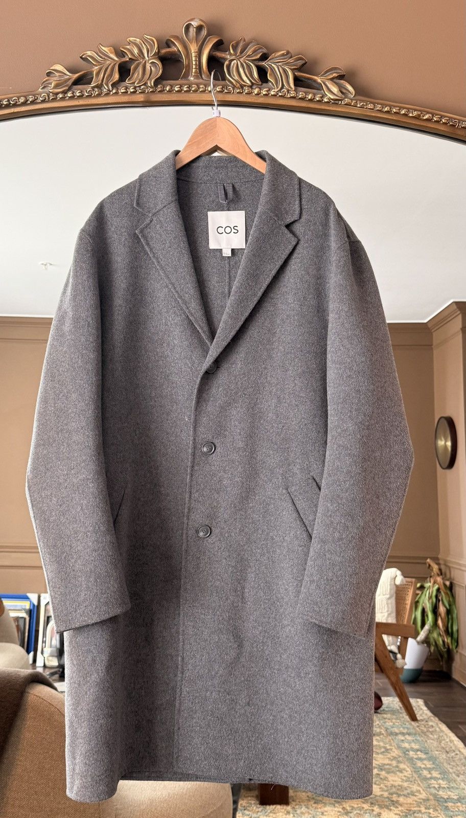 Cos COS Single breasted Gray Relaxed Fit Coat Size US M / EU 48-50 / 2 - 1 Thumbnail