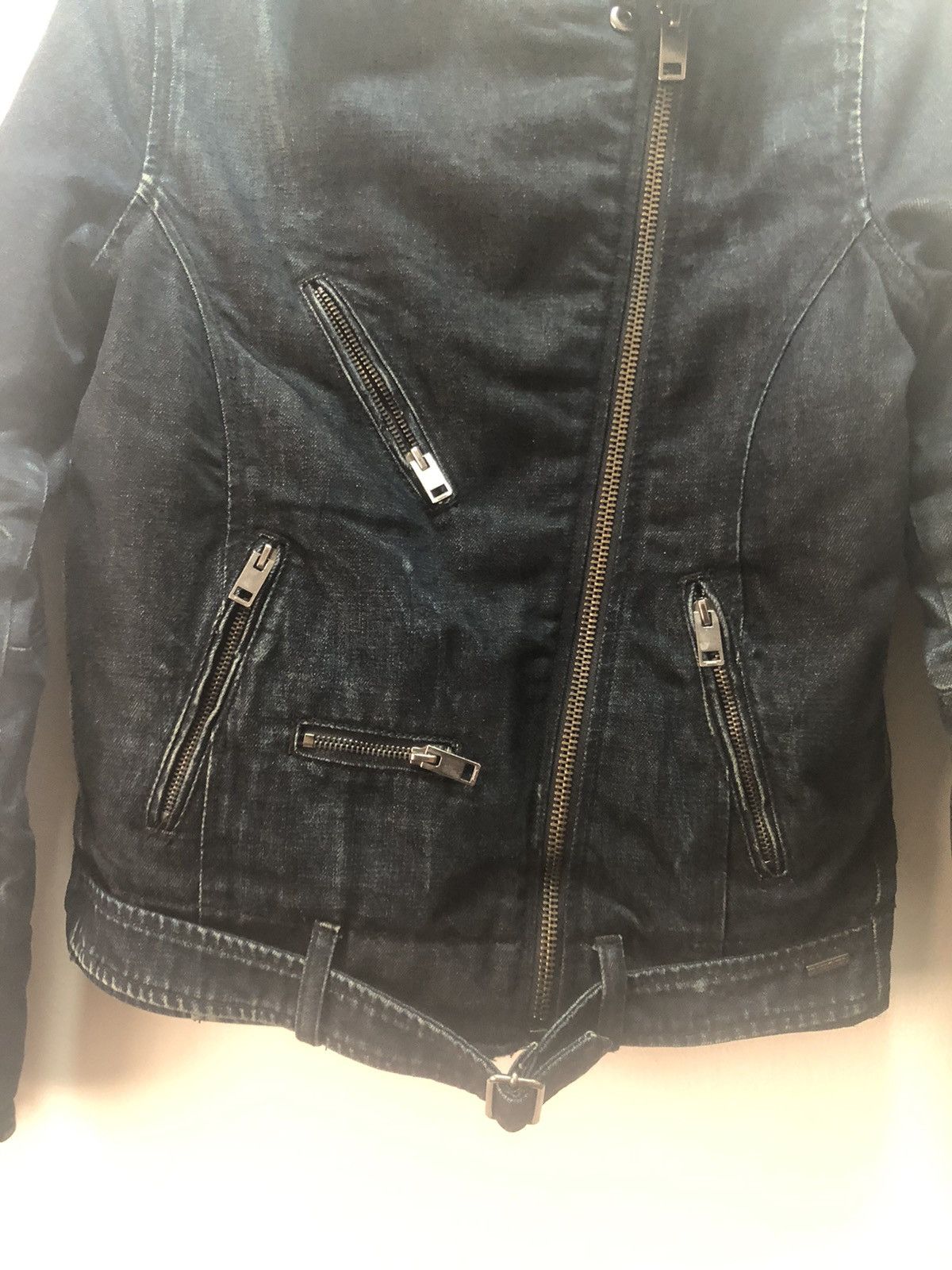 Diesel DIESEL Denim Jacket Motorcycle Fur Rock Size US XS / EU 42 / 0 - 4 Thumbnail