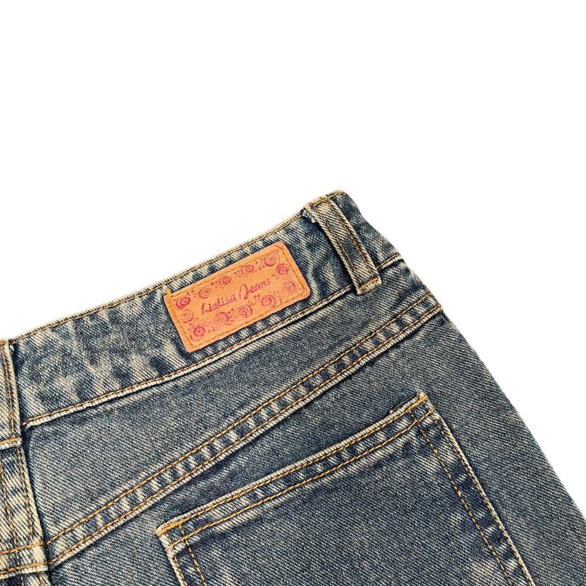 If Six Was Nine × Le Grande Bleu (L.G.B.) × Tornado Mart Flare Jeans Floral Embroidered Lace Washed Lolita Denim Size US 28 / EU 44 - 7 Thumbnail