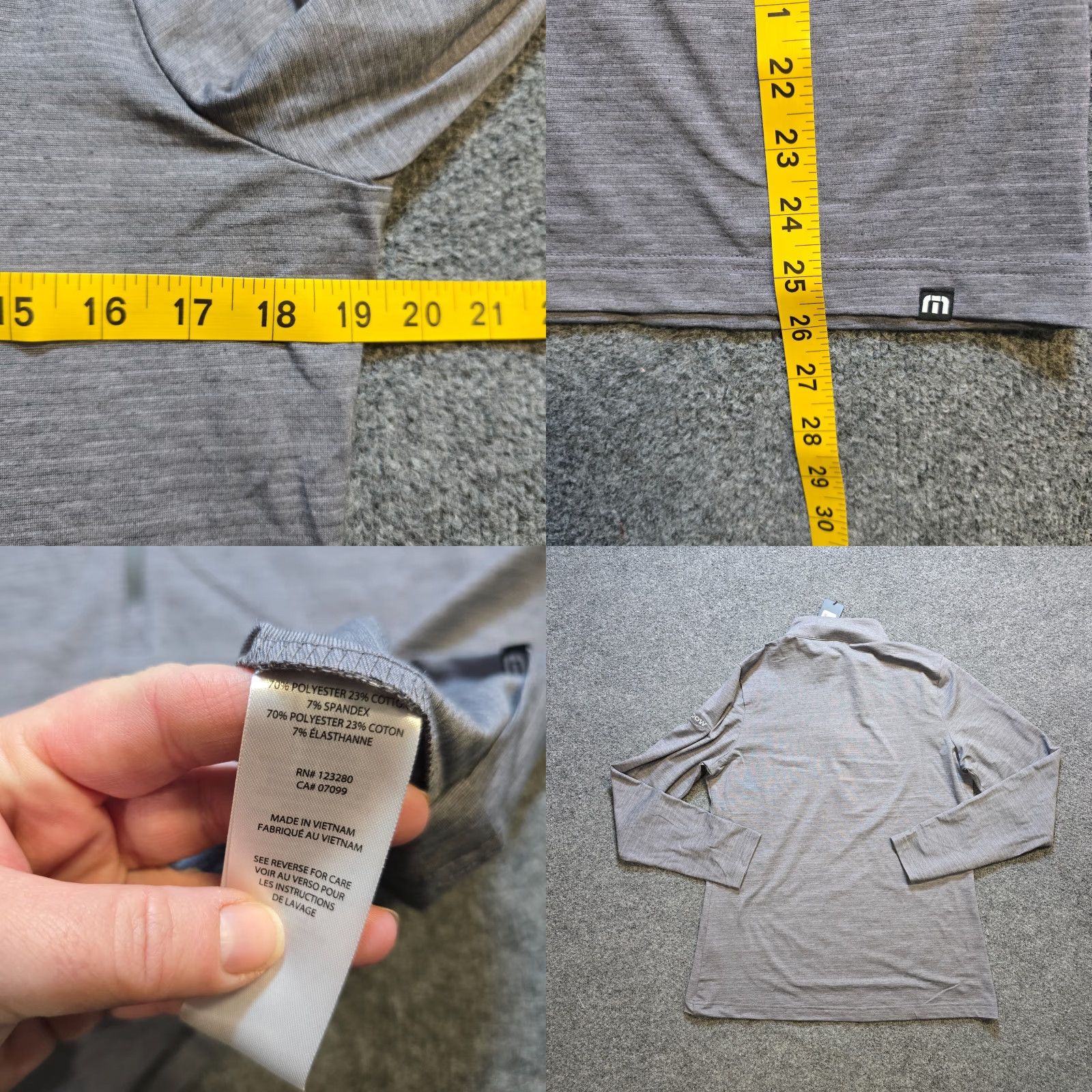 TravisMathew Travis Mathew Pullover Womens M Gray 1/4 Zip Long Sleeve Midweight Golf Casual Shirt Size M / US 6-8 / IT 42-44 - 8 Thumbnail