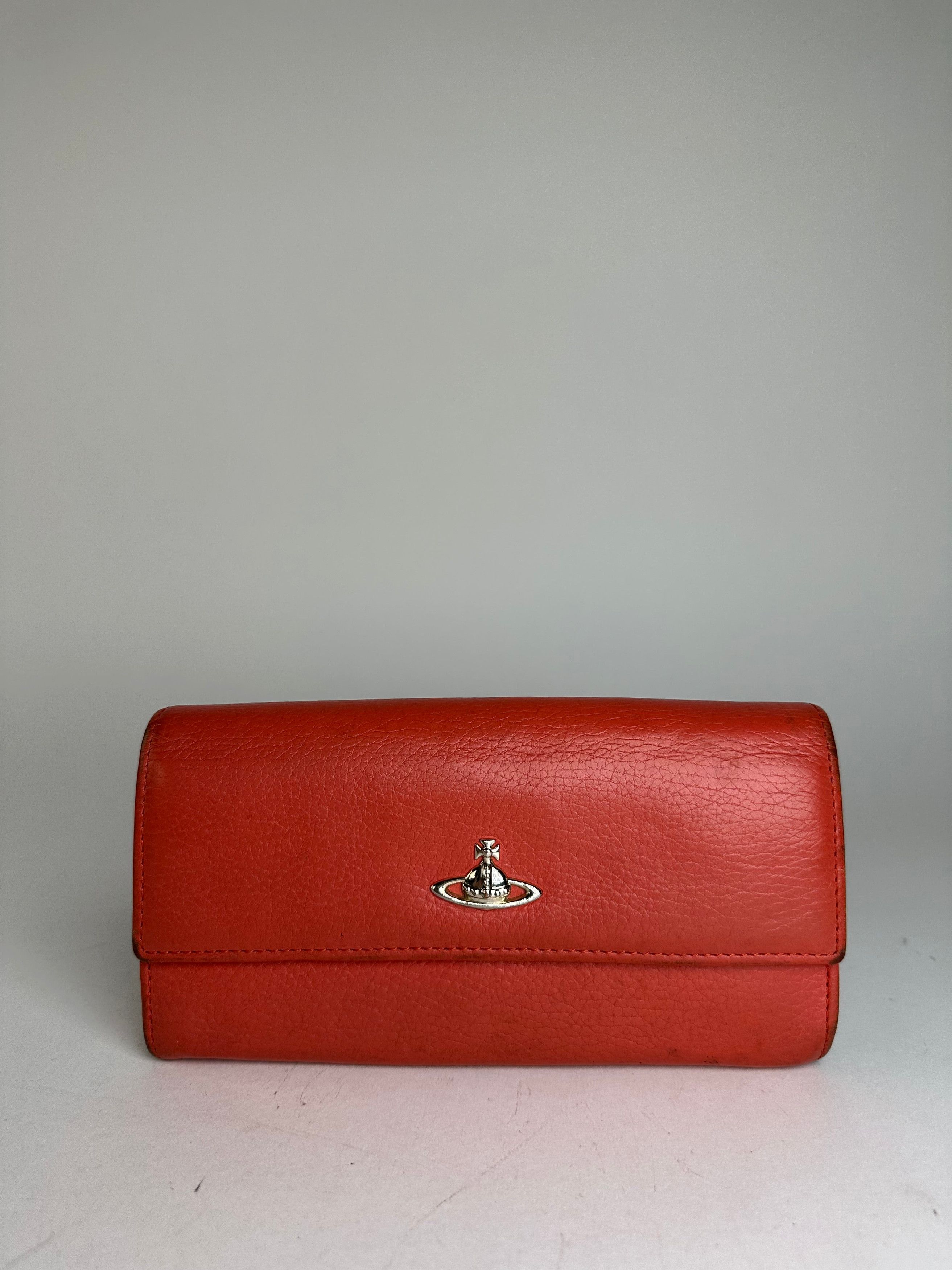Vivienne Westwood Vintage Continental Wallet Leather Red Size ONE SIZE - 1 Thumbnail
