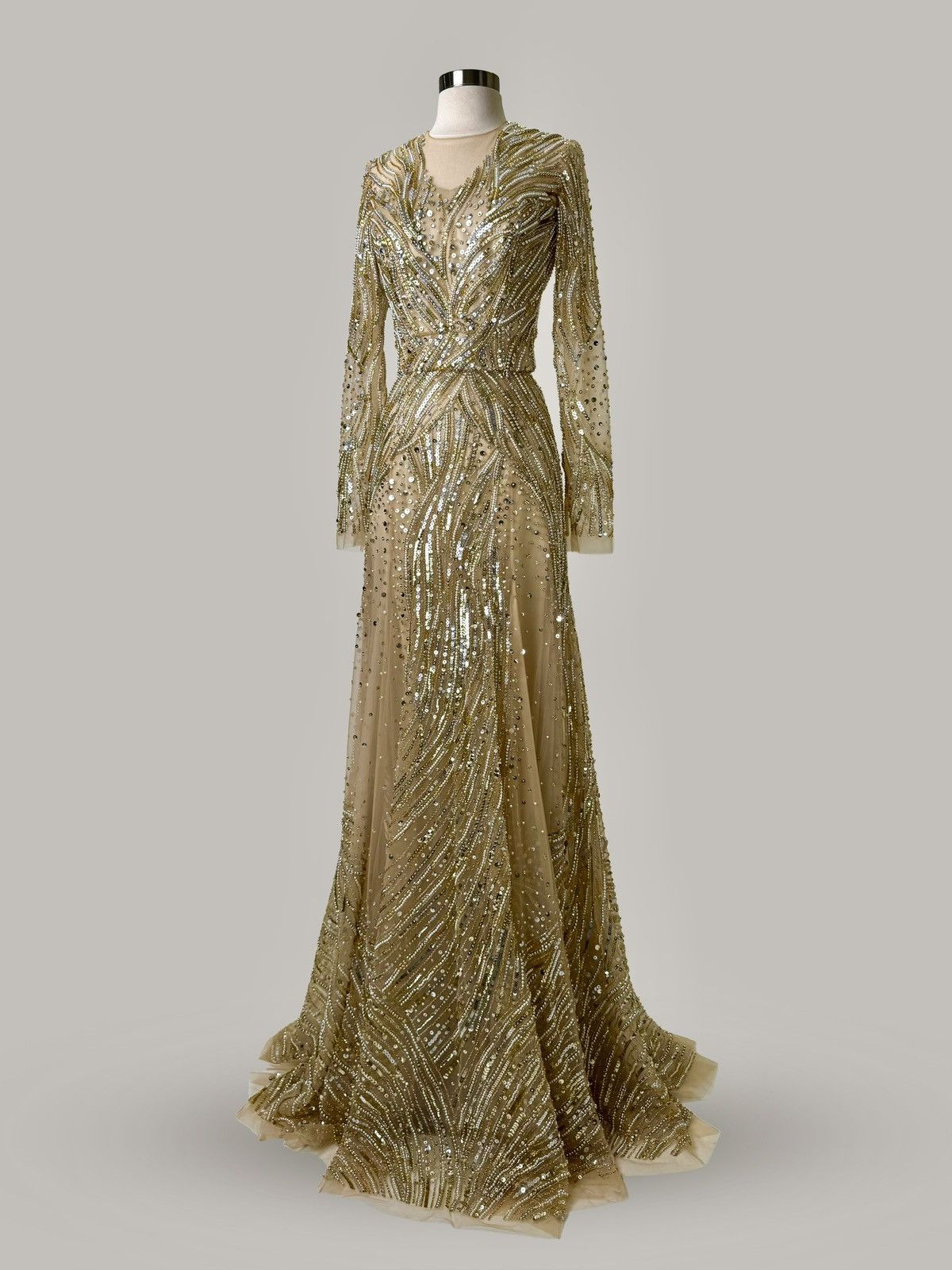 Other Brand New US 8 Anna Augusta Maxi Gold Evening Dress Size M / US 6-8 / IT 42-44 - 1 Thumbnail