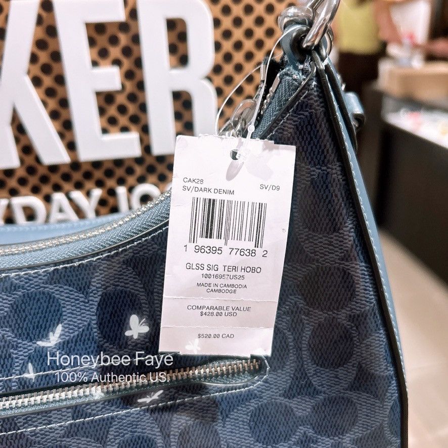 Coach Teri Hobo Bag In Signature Canvas CAK28 Size ONE SIZE - 7 Thumbnail