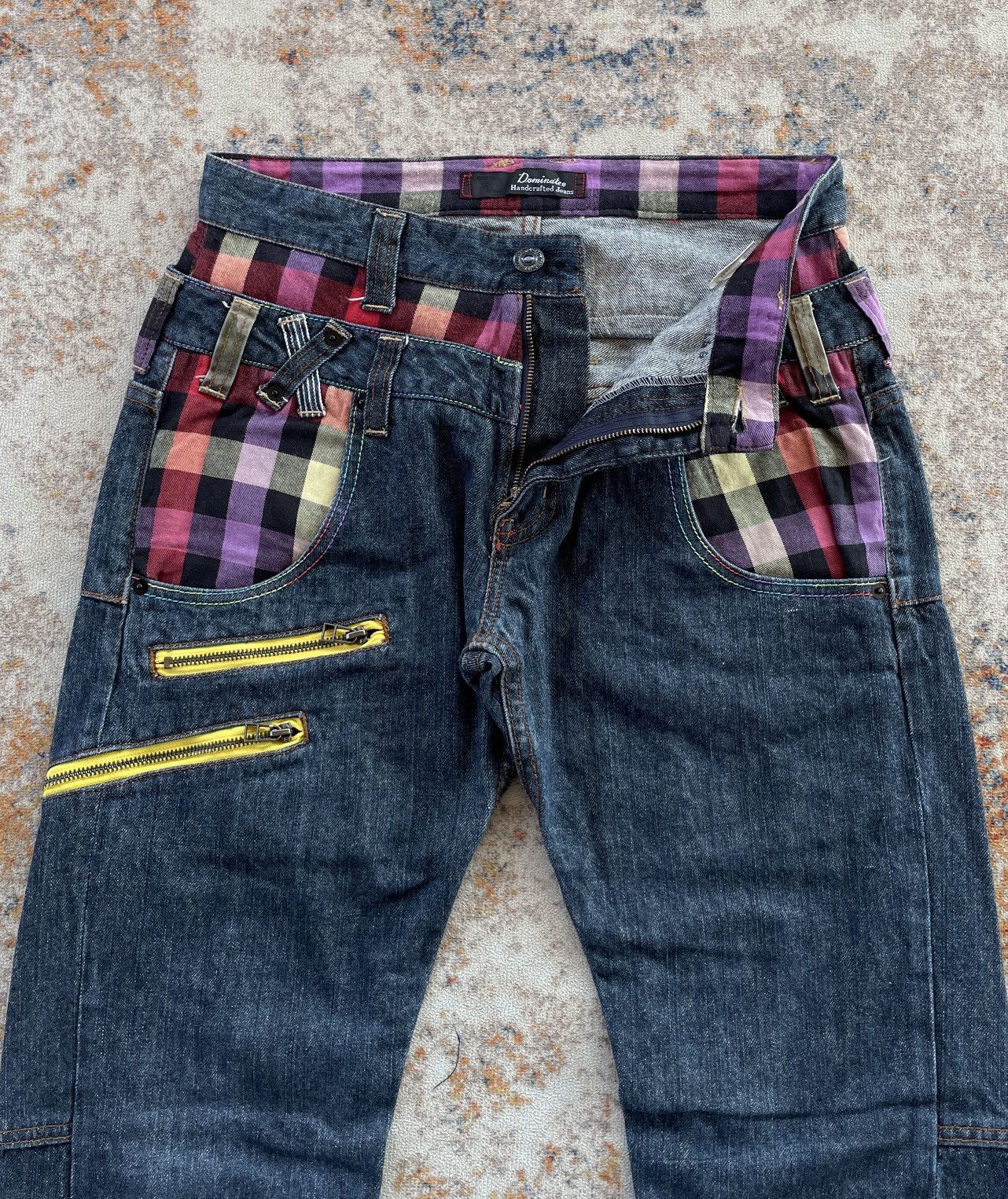 Japanese Brand × Vintage DOMINATE HANDCRAFT DOUBLE WAIST JEANS (LG6) Size US 30 / EU 46 - 4 Thumbnail