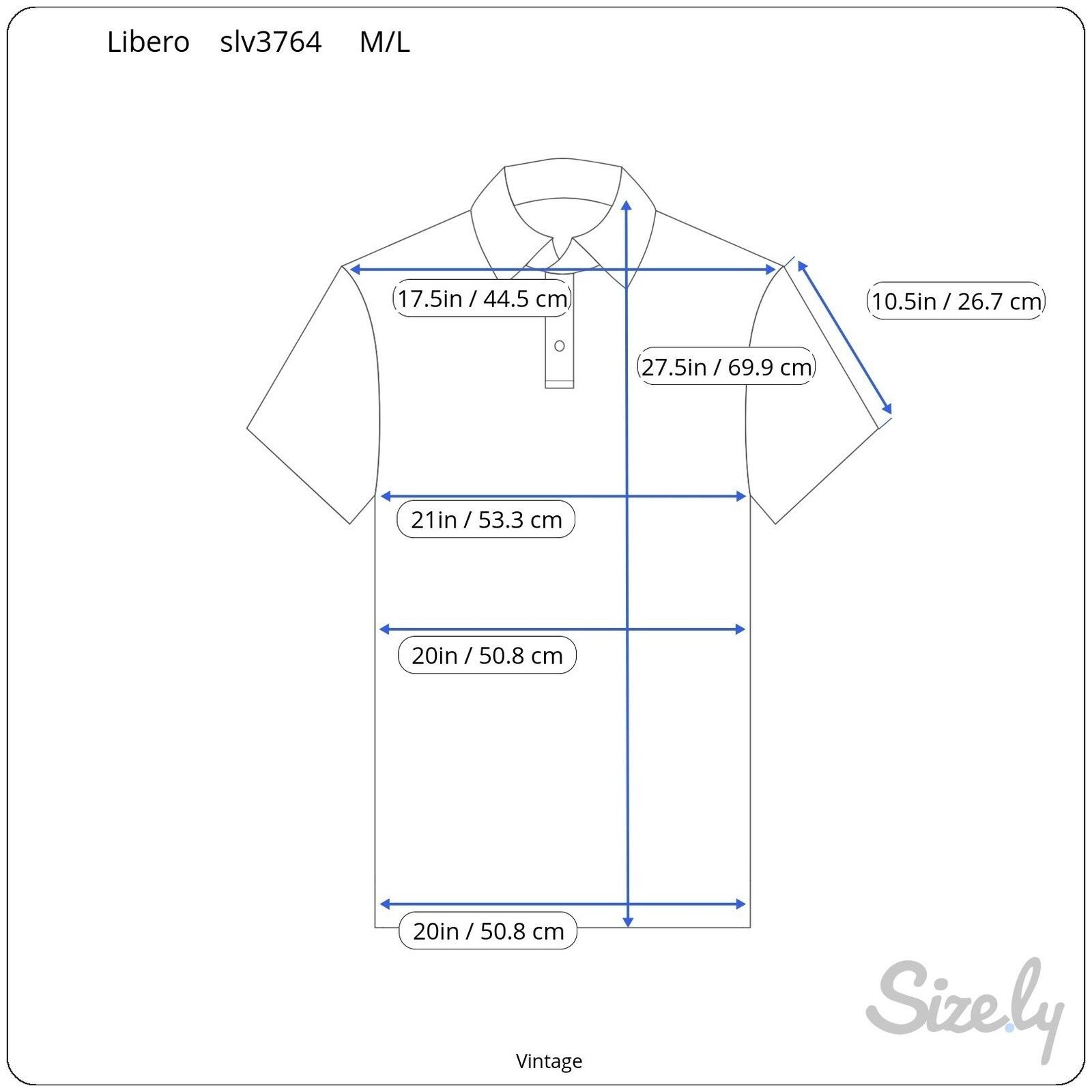 Libero Libero Mens Short Sleeve Polo Shirt Gray Grid Pattern Chest Size US L / EU 52-54 / 3 - 8 Thumbnail